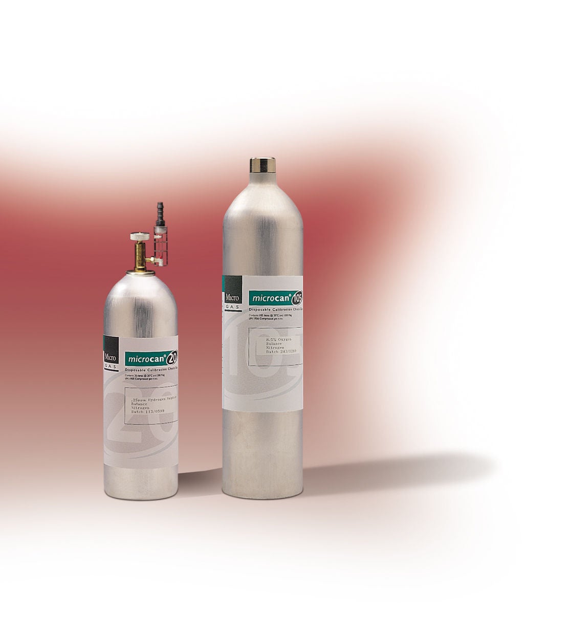 Microdirect Inc - MH10 Replacement Gas Canister 17 Liter, 100 ppm H2 Spirometer