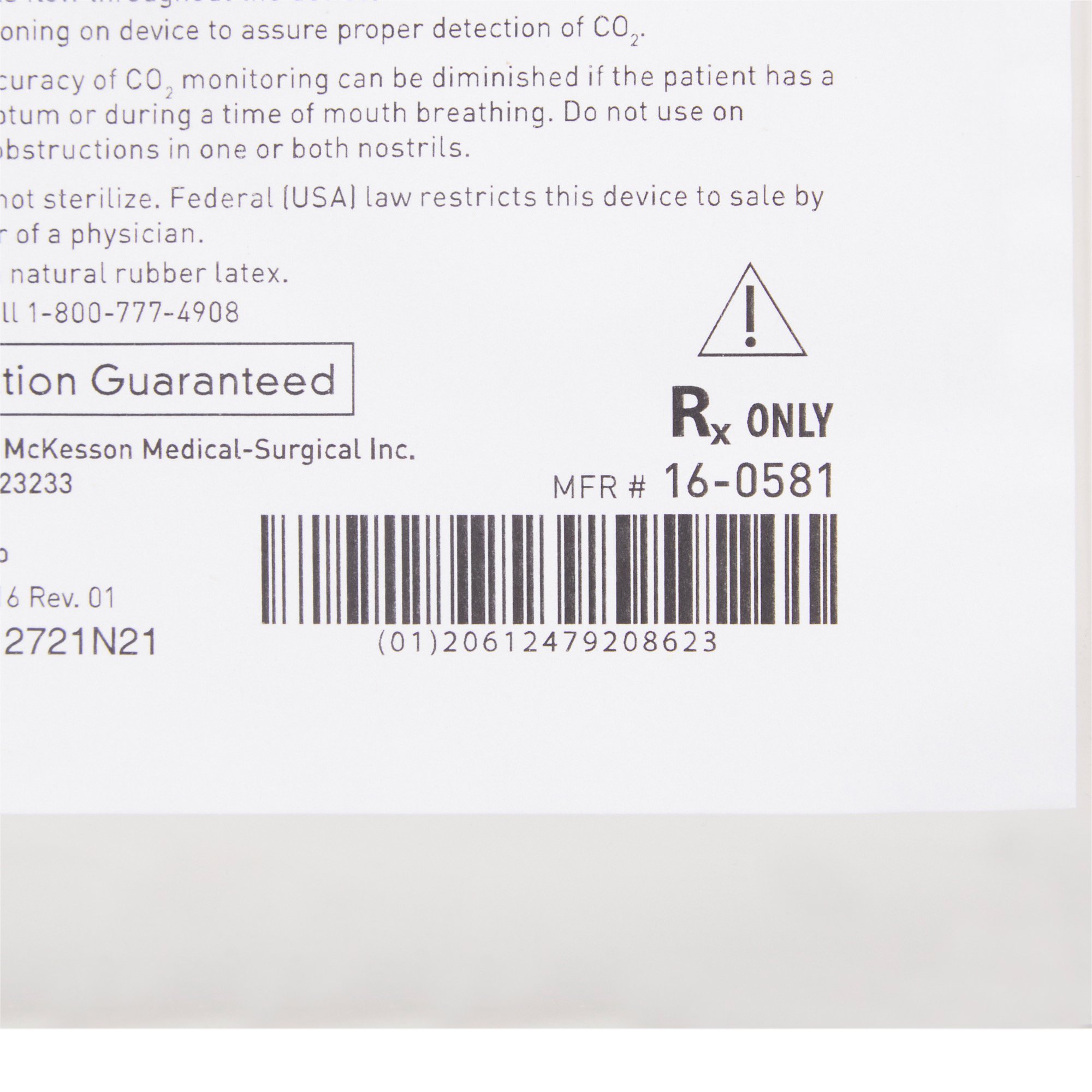 McKesson Brand 16-0581 - McKesson ETCO2 Nasal Sampling Cannula with O2 Delivery - 1/Each, 25/Case