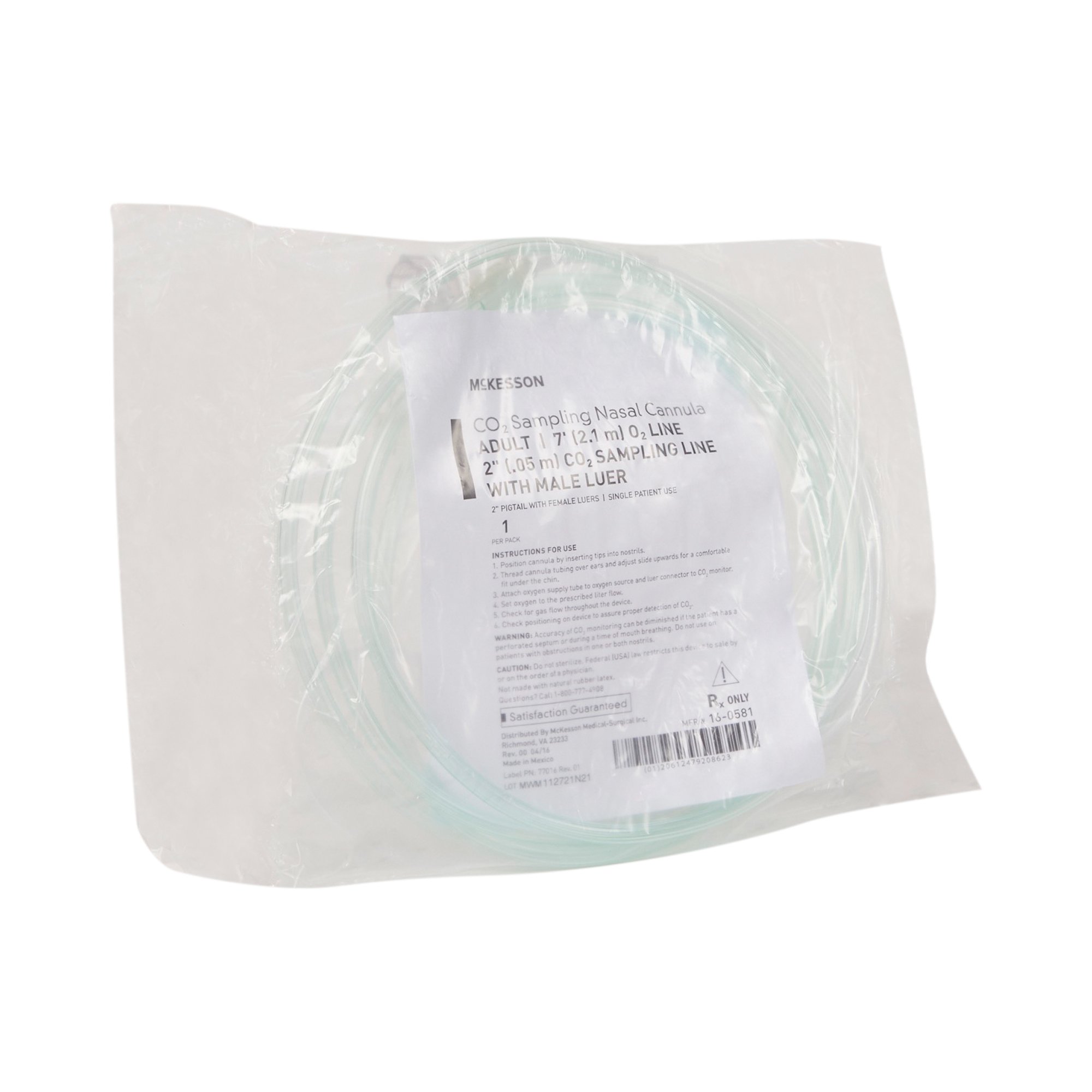 McKesson Brand - 16-0581 McKesson ETCO2 Nasal Sampling Cannula with O2 Delivery