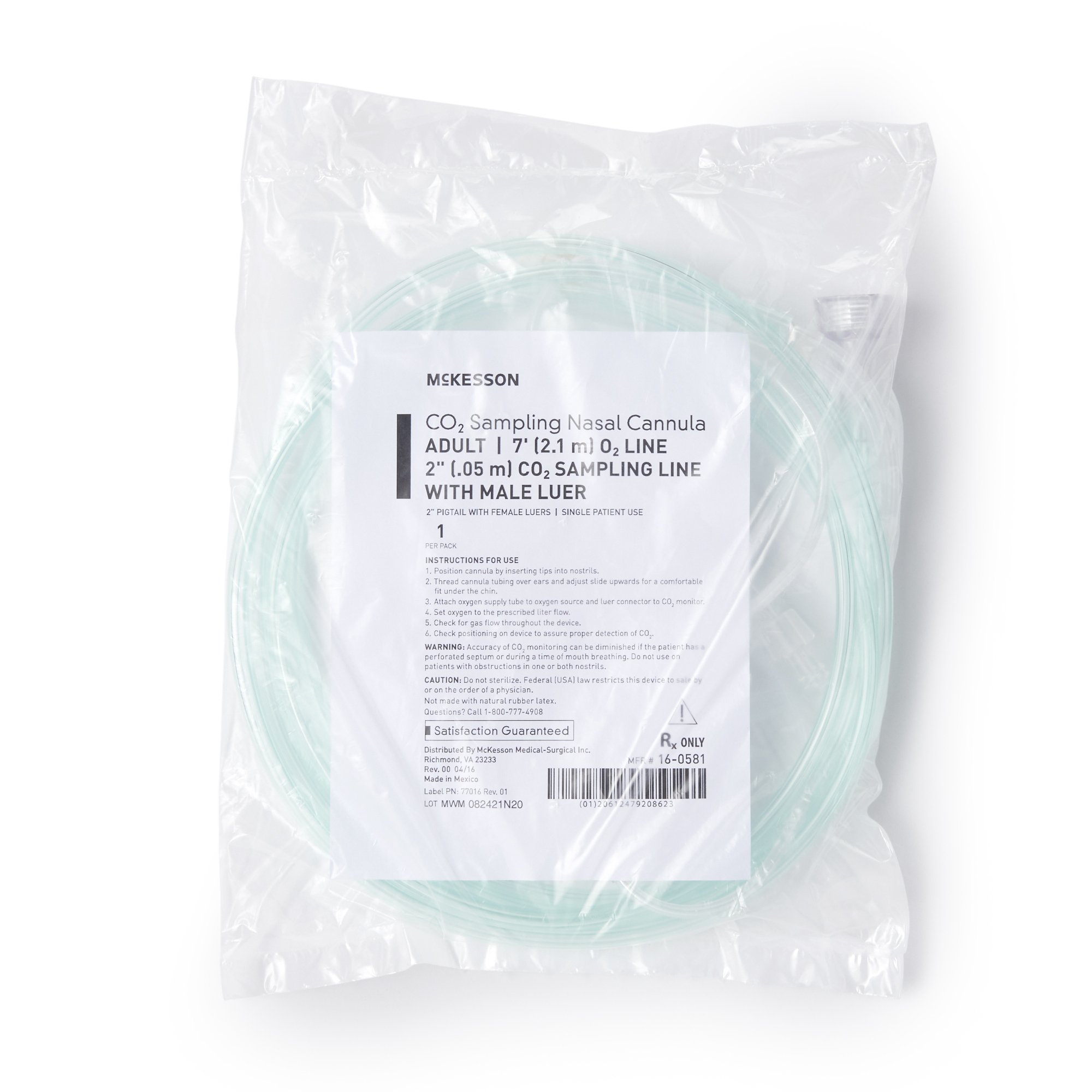 McKesson Brand - 16-0581 McKesson ETCO2 Nasal Sampling Cannula with O2 Delivery