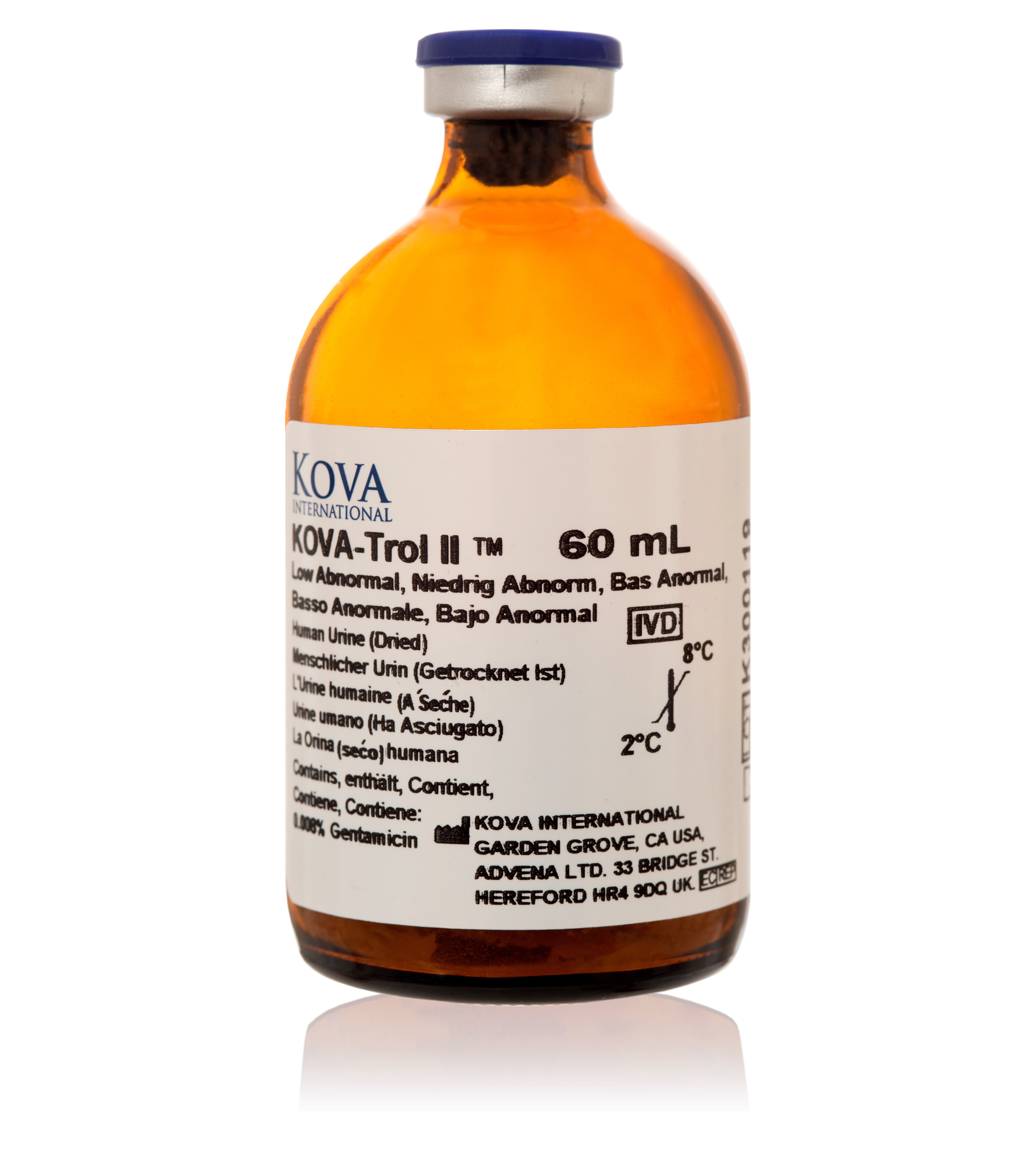 Fisher Anatomical - 22-749-701 Urine Chemistry Control KOVA-Trol® I High Abnormal Level with Urobilinogen High / Abnormal Level 8 X 60 mL