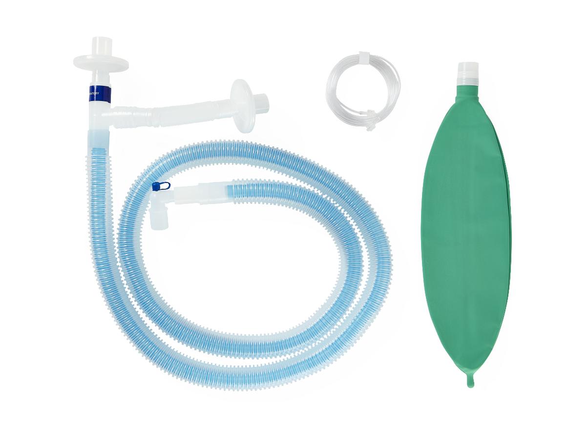 Medline - DYNJAAF6400 Anesthesia Breathing Circuit Uni-Lim™ Coaxial Tube 72 Inch Tube Single Limb Adult 3 Liter Bag Single Patient Use