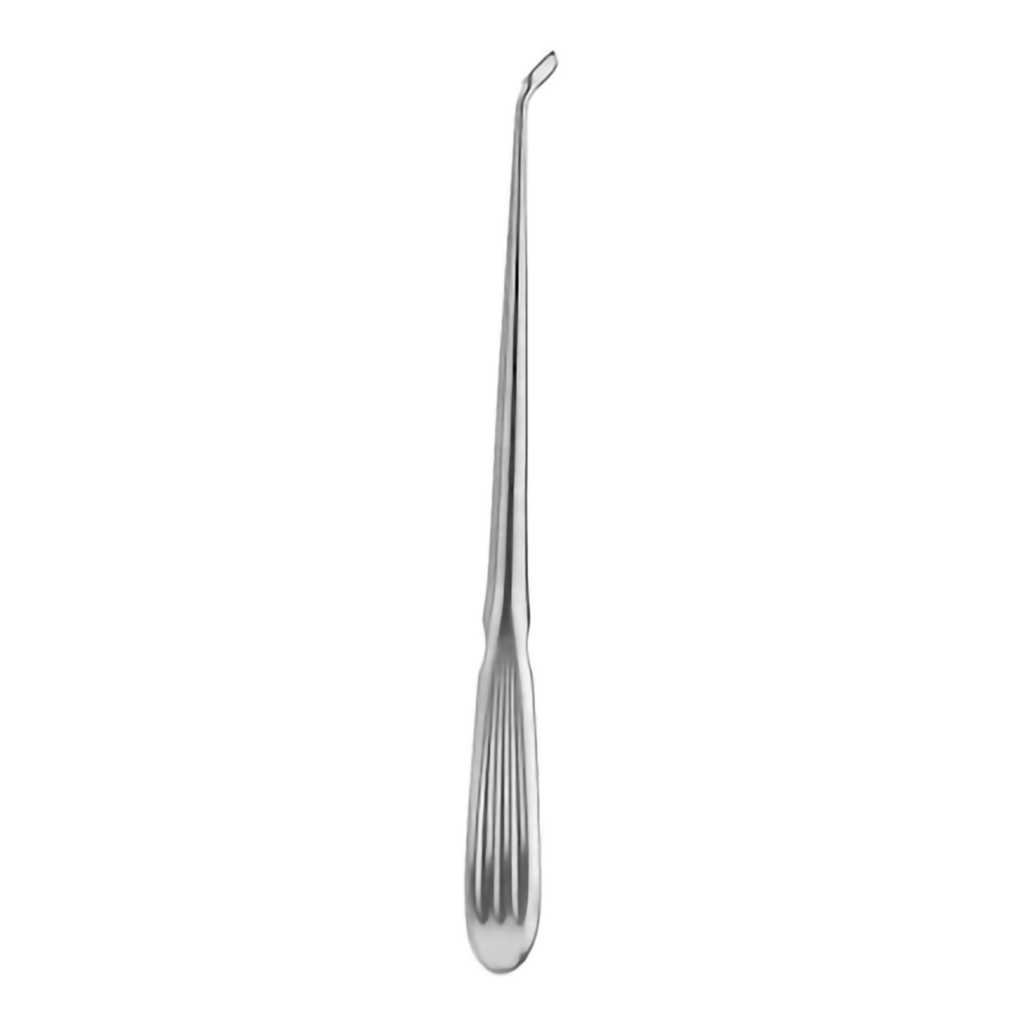 V. Mueller - NL6760006 Bone Curette V. Mueller® Bruns 9 Inch Length Hollow Handle with Grooves Size 3 Tip Angled Oval Cup Tip