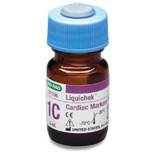 Bio-Rad Laboratories - 27106 Assayed Control Liquichek™ Cardiac Markers Plus Control LT Level 1C 6 X 3 mL