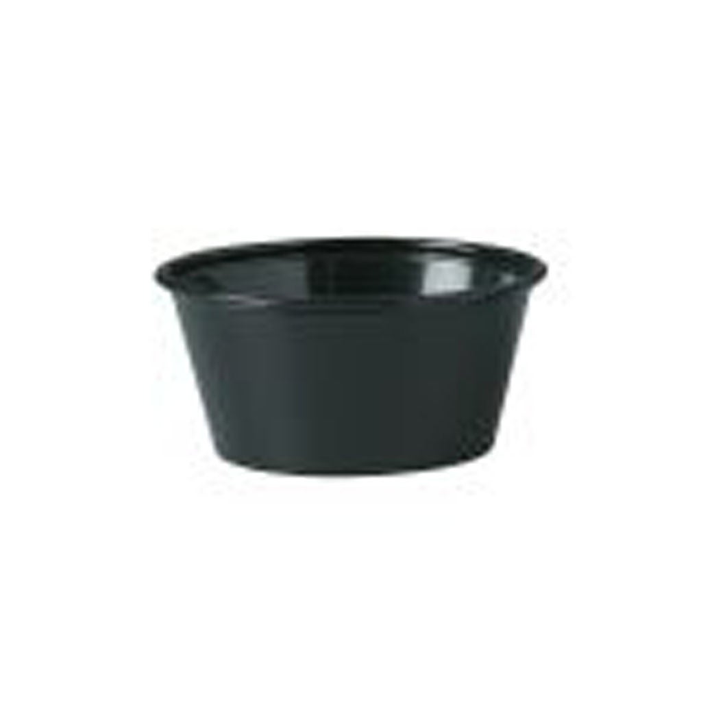 RJ Schinner Co - P325BLK Souffle Cup Solo® 3.25 oz. Plastic Black Disposable