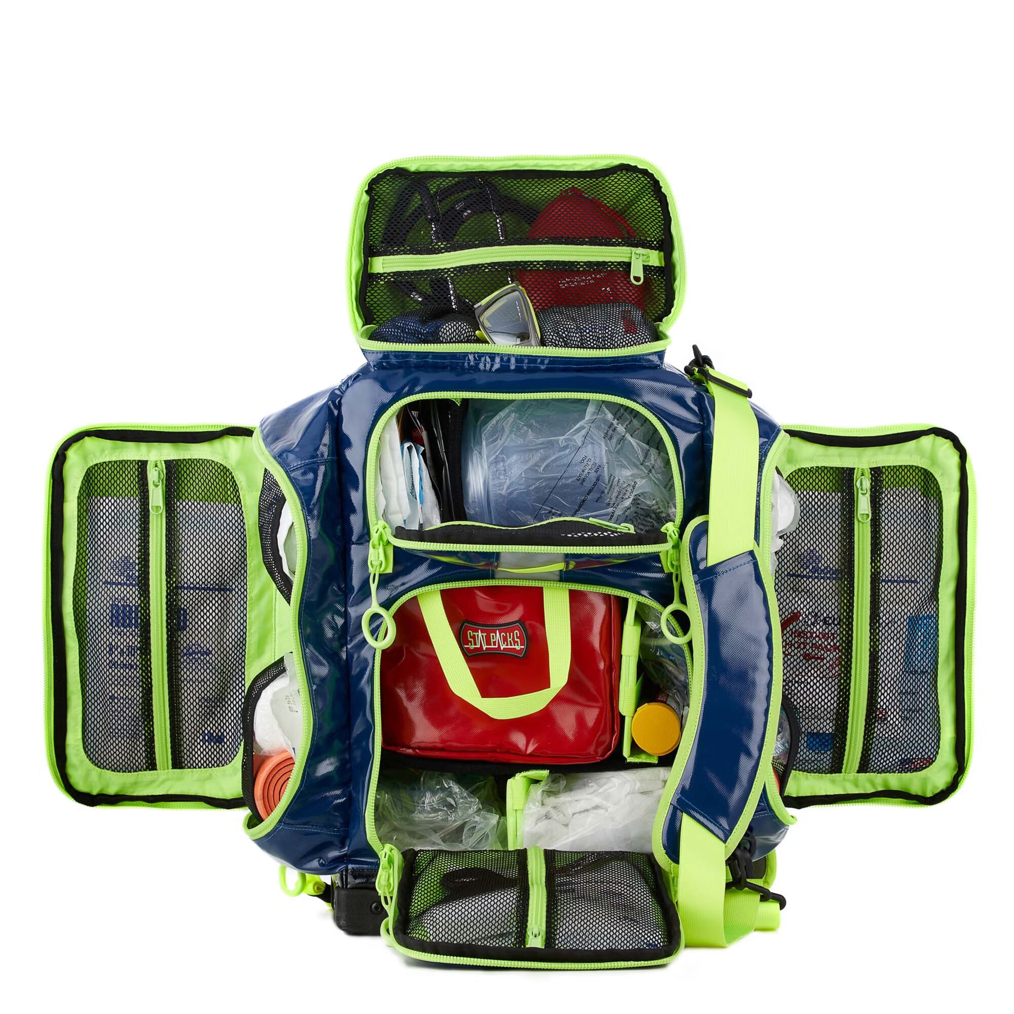 StatPacks Inc - G35005RE EMS Perfusion Backpack Statpack G3 Orange / Yellow Nylon 22 H X 17 W X 8 D Inch