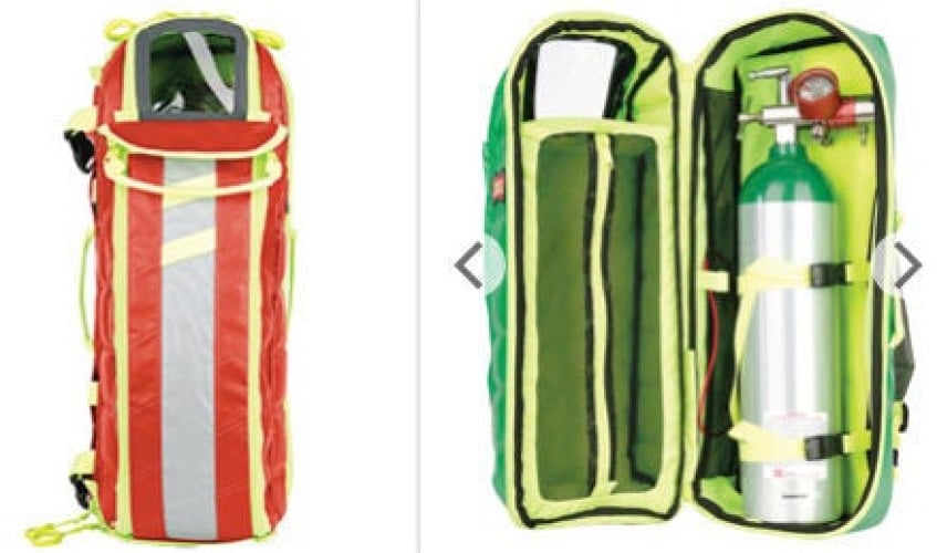StatPacks Inc - G35002RE Tidal Volume Oxygen Bag Statpack G3 Orange / Yellow Nylon 22 H X 17 W X 8 D Inch