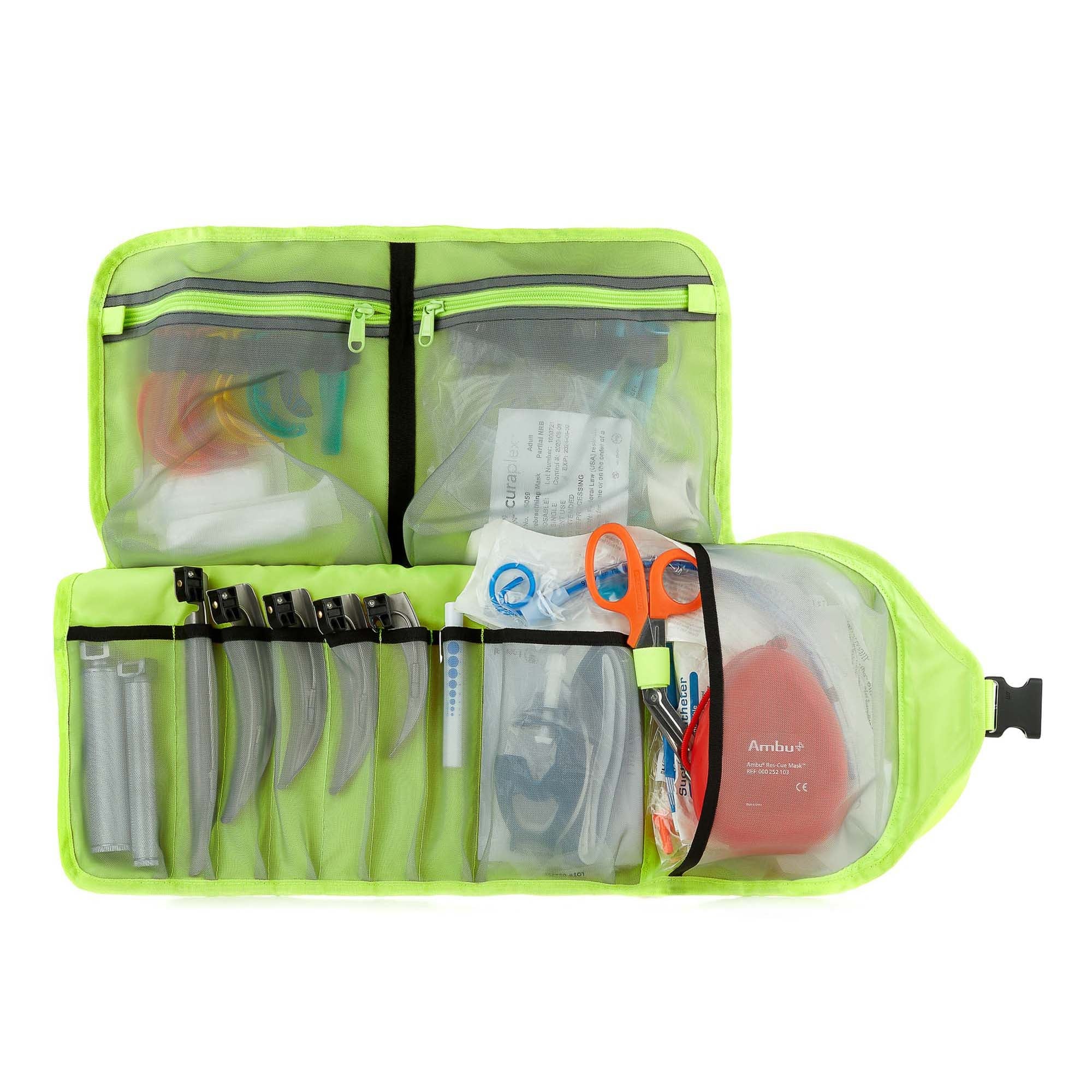 StatPacks Inc - G36000RE First Aid Quickroll Intubation Kit Statpack G3 Red / Yellow Nylon 8 H X 10 W X 5 D Inch (Rolled)