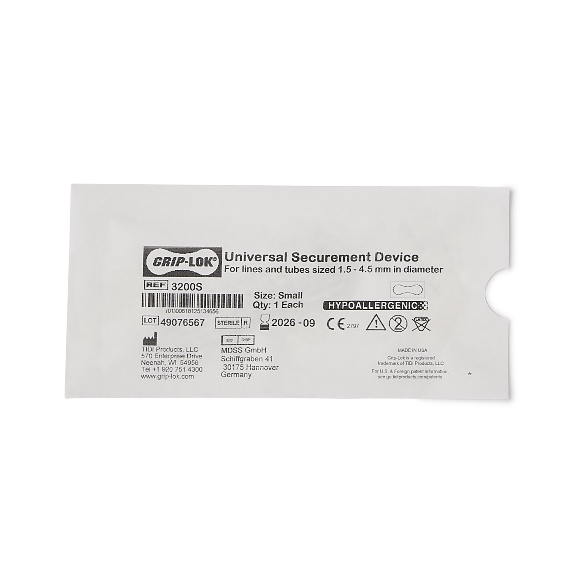 Tidi Products 3200S - GRIP-LOK® Universal Securement Device - 1/Each, 100/Box