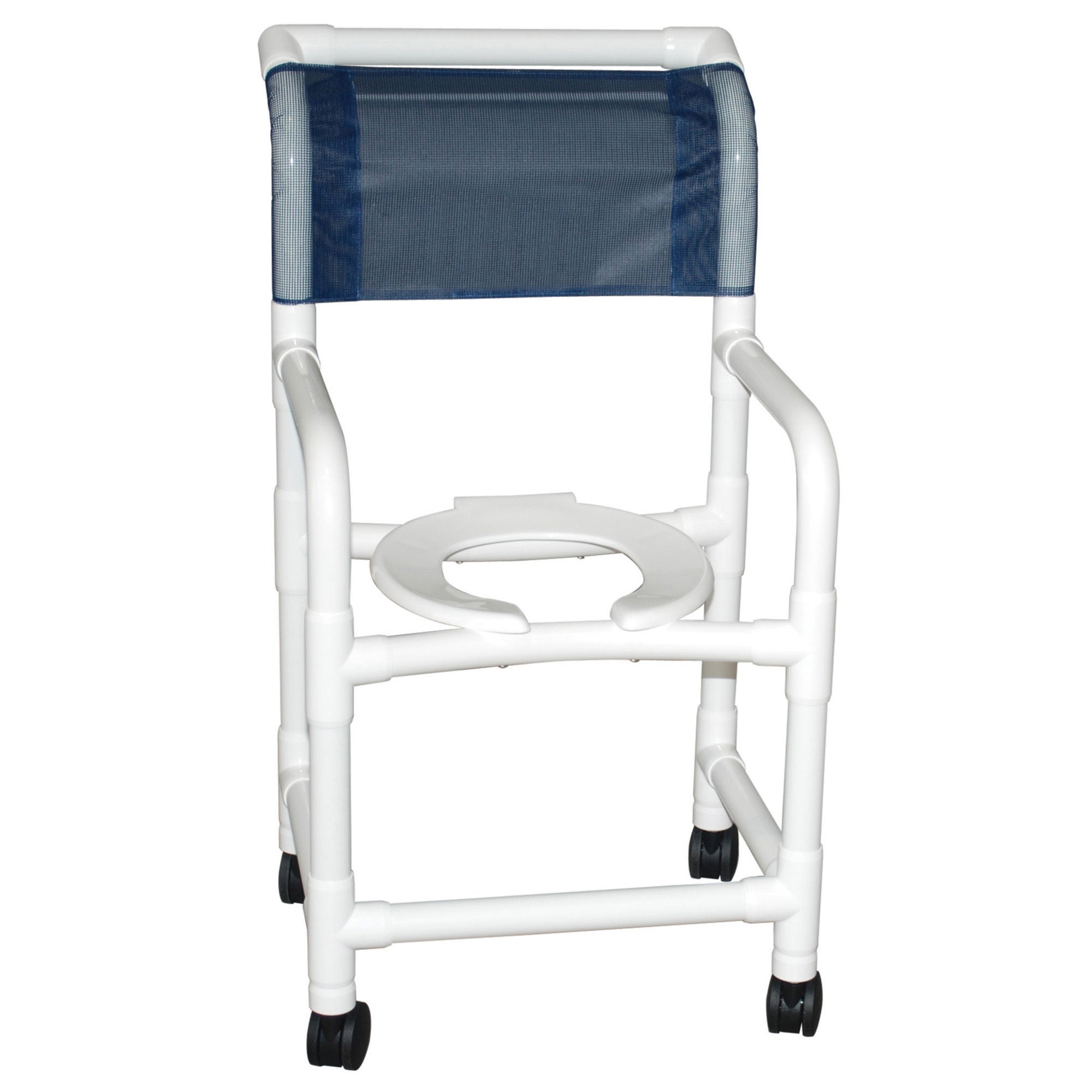 MJM International - E118-3TW Shower Chair Echo PVC Frame Mesh Backrest 18 Inch Seat Width 300 lbs. Weight Capacity