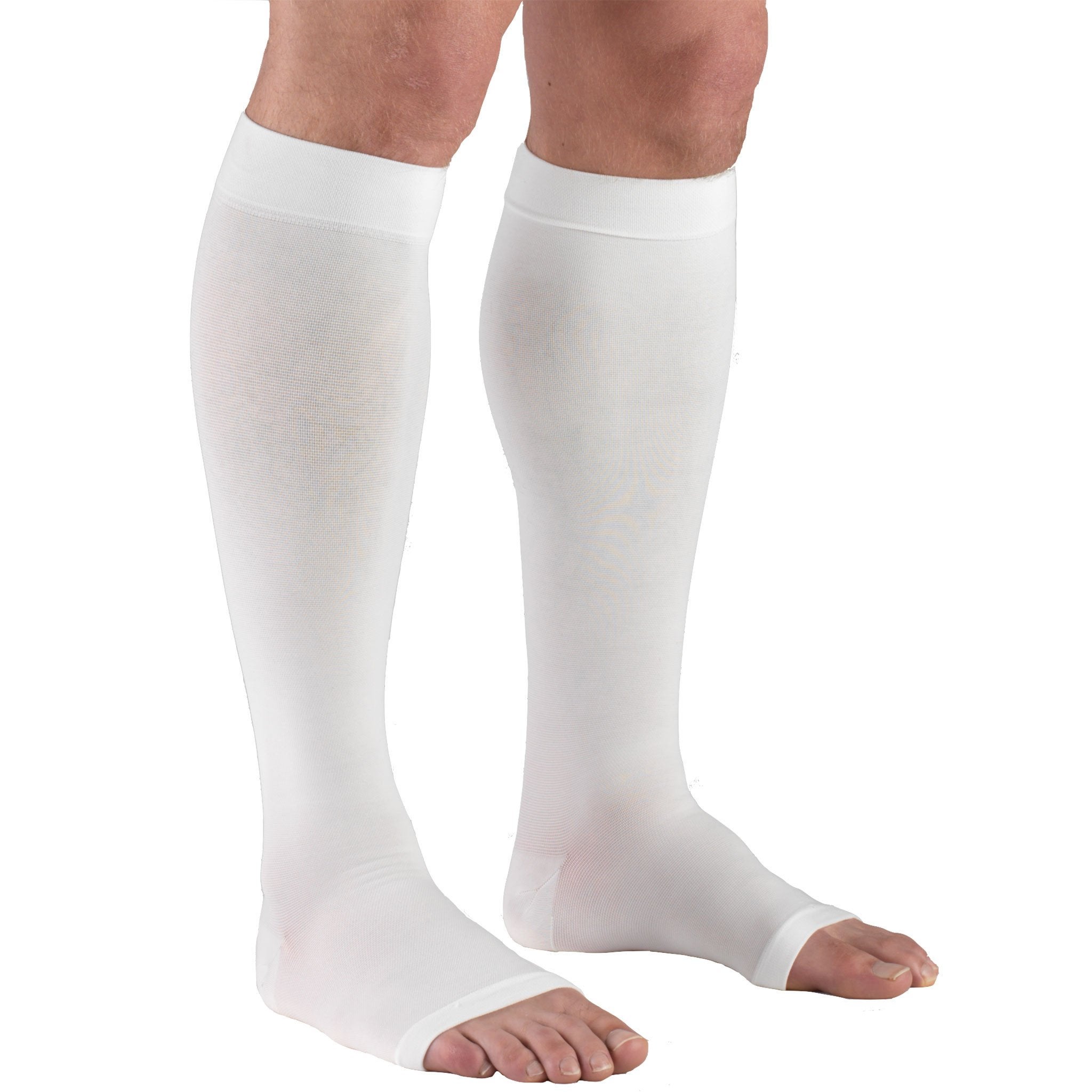Truform - 865-WH-3XL Compression Stocking Truform® Knee High 3X-Large White Open Toe
