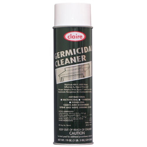 RJ Schinner Co - CL873 Surface Disinfectant Cleaner Claire® Germicidal Aerosol Spray Foaming 20 oz. Can Fruity Scent NonSterile