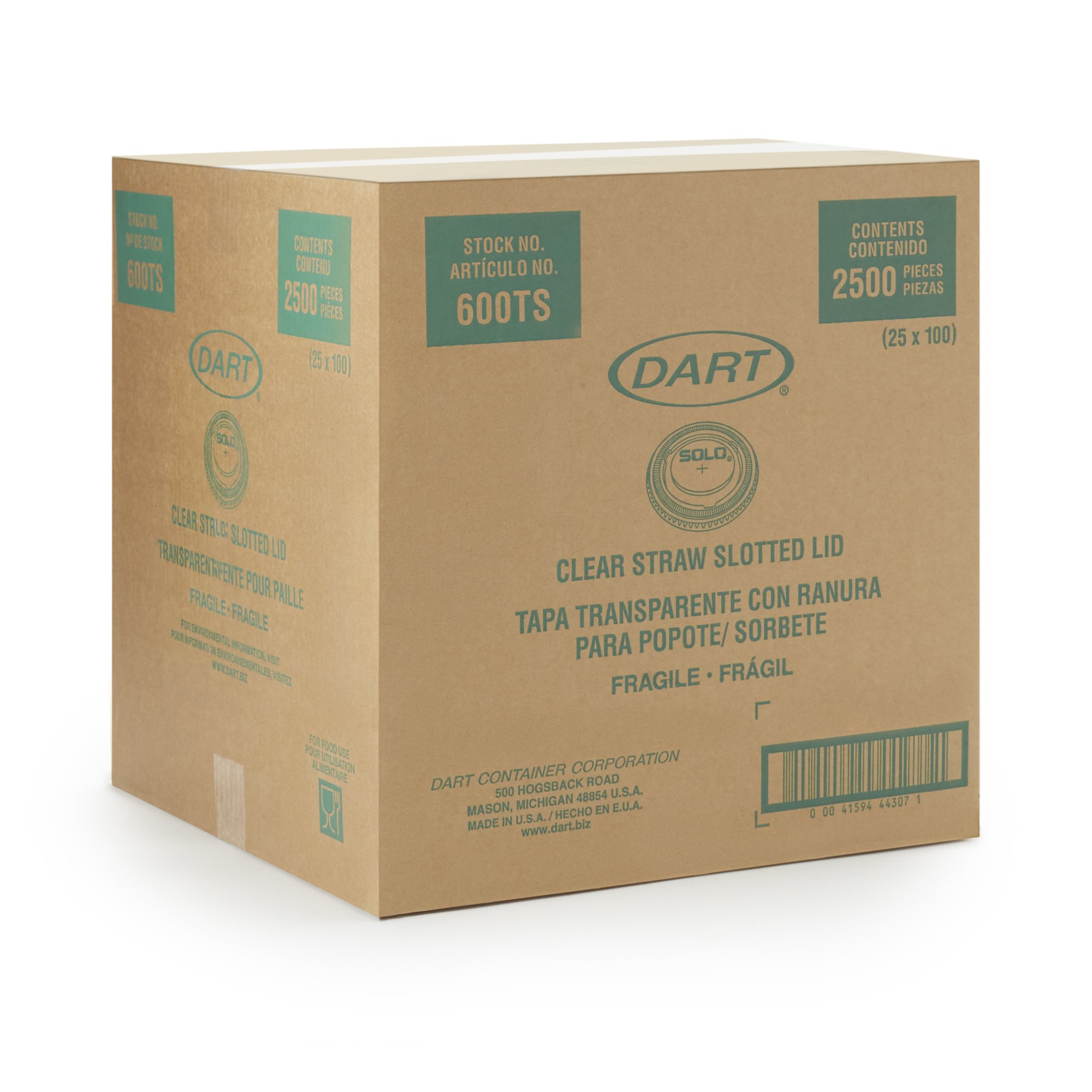 RJ Schinner Co 600TS - Dart® Lid - 100/Sleeve, 2500/Case