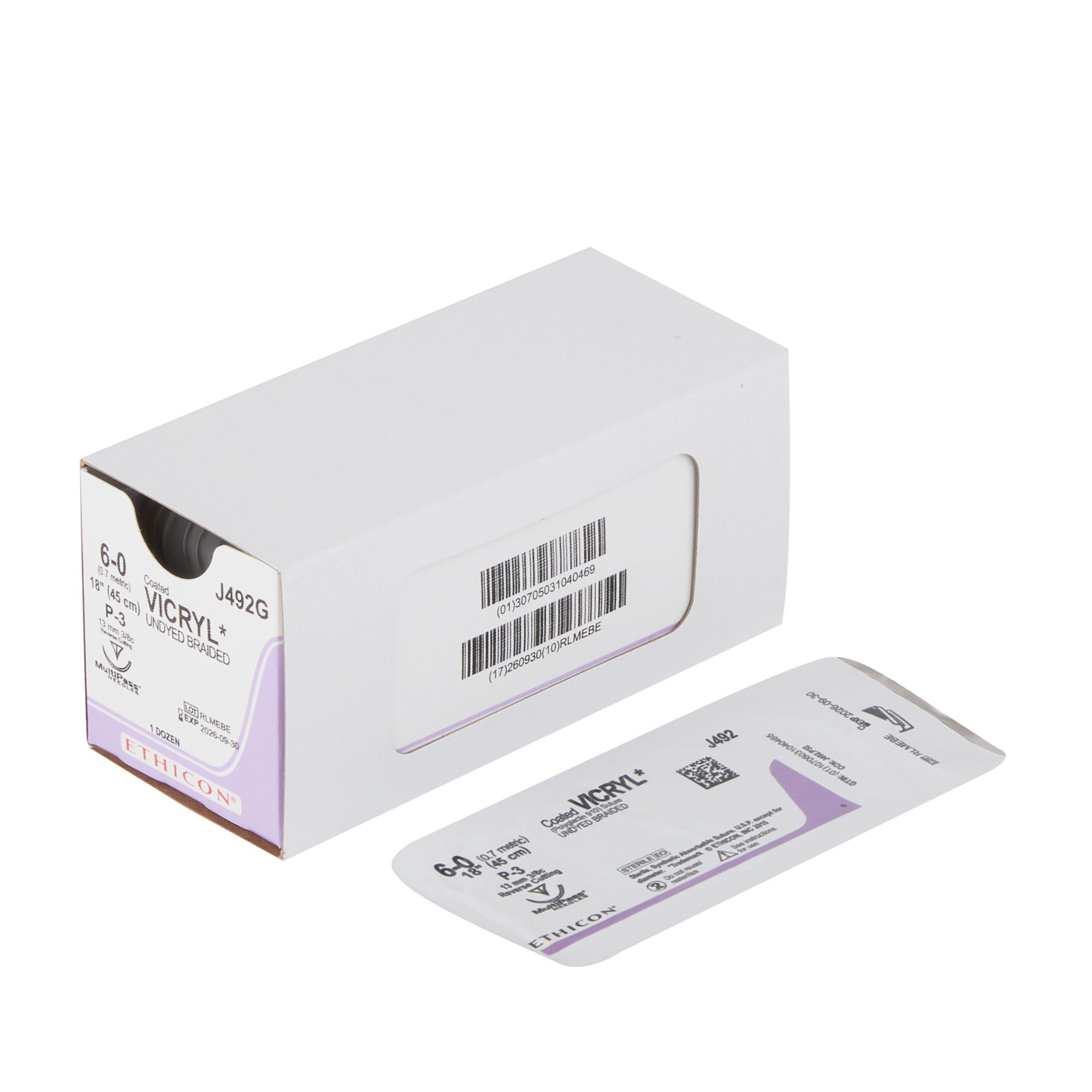 J & J Healthcare Systems - J492G Coated Vicryl™ Suture with Needle