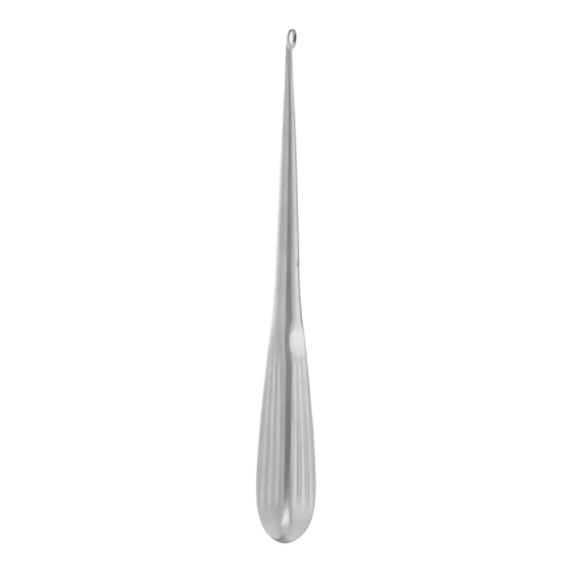 V. Mueller - NL6759004 Bone Curette V. Mueller® Bruns 8 Inch Length Hollow Handle with Grooves Size 4 Tip Angled Oval Cup Tip