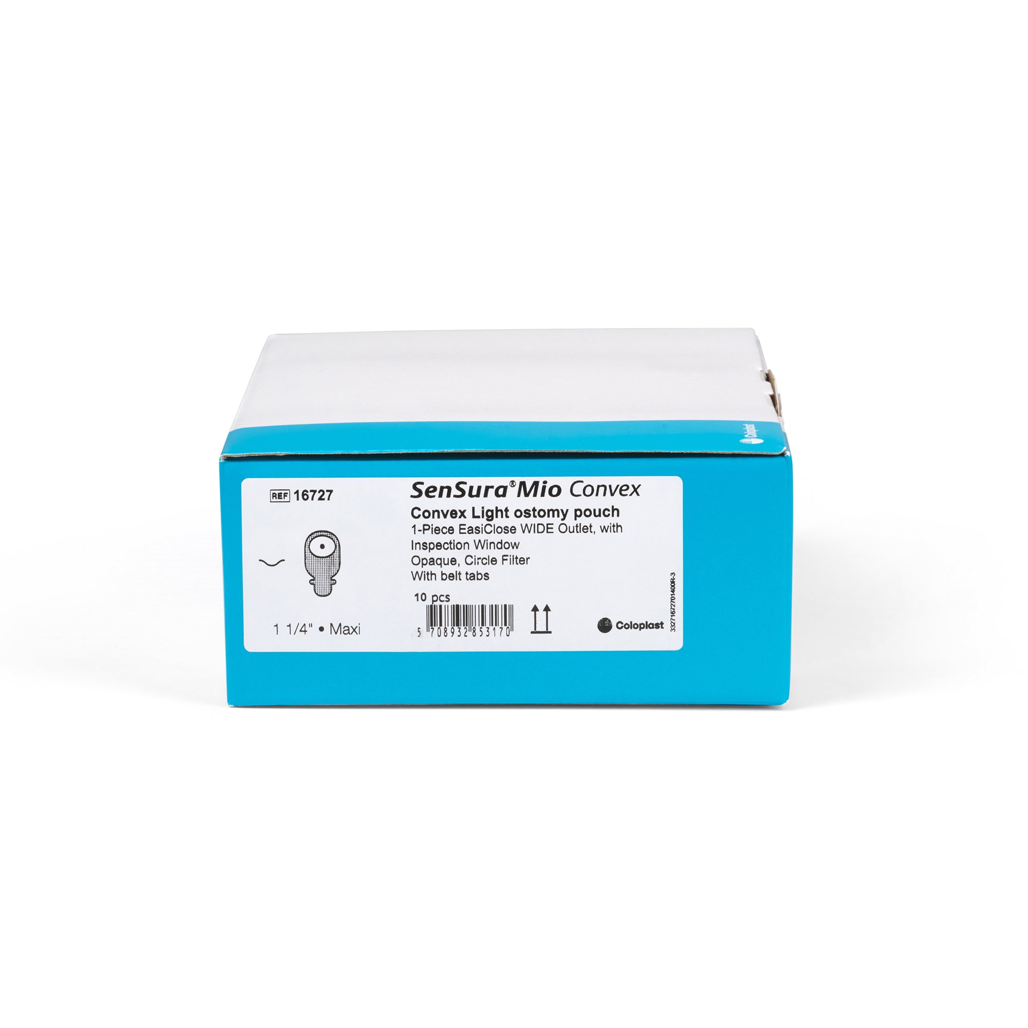 Coloplast 16727 - SenSura® Mio Convex Light 1-Piece Opaque Ostomy Pouch System, 31 mm Stoma - 10/Box