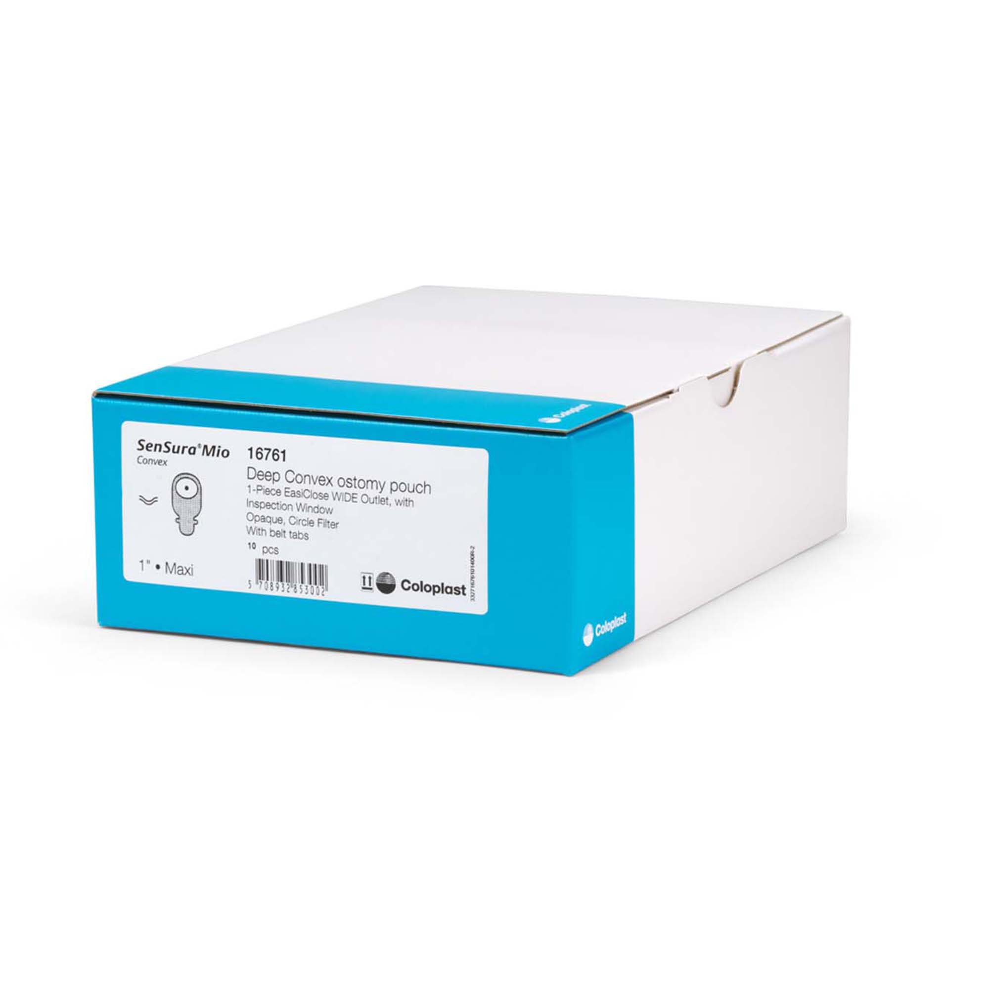 Coloplast 16761 - SenSura® Mio Convex 1-Piece Opaque Ostomy Pouch, 25mm Stoma - 10/Box