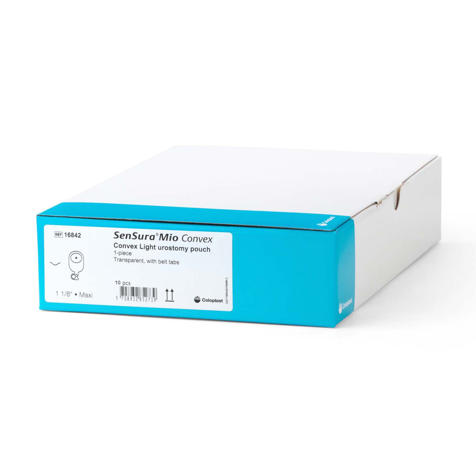 Coloplast 16842 - SenSura® Mio Convex Light 1-Piece Transparent Urostomy Pouch, 28mm Stoma - 10/Box