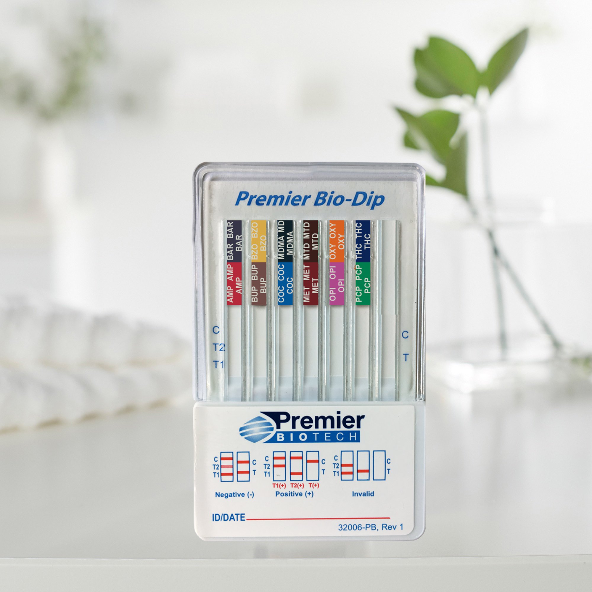 Premier Biotech PDA-12CW-LC - Premier Bio-Dip 12-Drug Panel Drugs of Abuse Test - 25/Case
