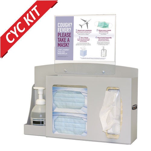 Bowman Manufacturing - BD201-0012 Hygiene Dispensing Station BOWMAN® Surface Mount Quartz Beige 5.14 X 17.90 X 23.04 Inch Aluminum / PETG Plastic