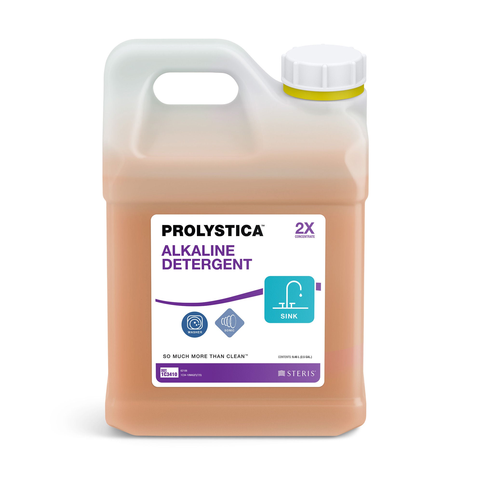 Steris - 1C3410 Alkaline Instrument Detergent Prolystica® 2X Concentrate Liquid Concentrate 2.5 gal. Container Floral Scent
