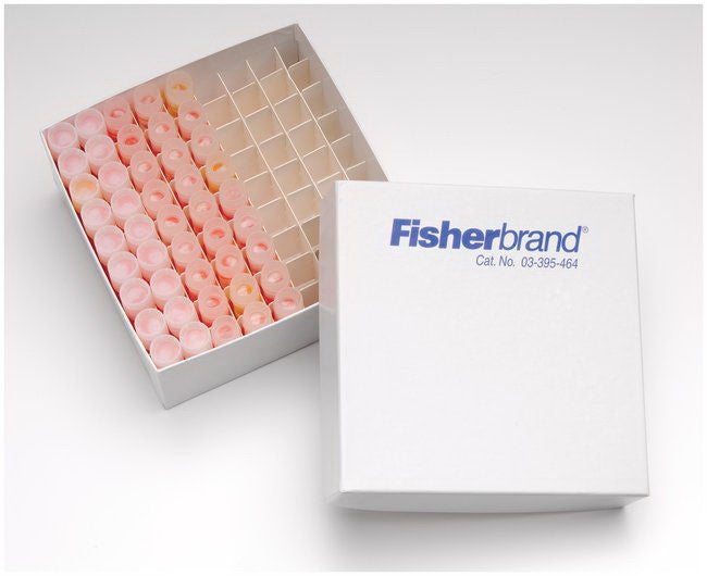Fisher Anatomical - 03395465 Cryo/Freezer Box 2 X 5 X 5 Inch, White, -196°C Operating Temperature For Mechanical Freezers and Liquid Nitrogen Tanks and Storage System