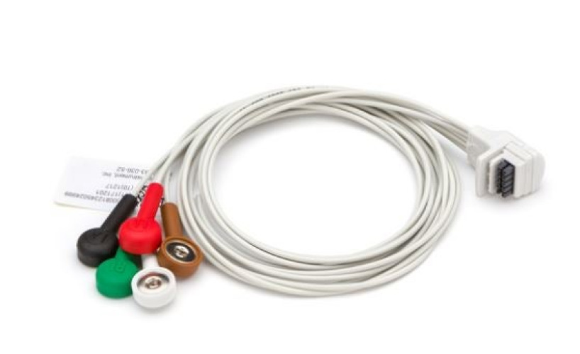 Welch Allyn - 9293-036-52 Used 3-channel Cable Welch Allyn 5-wire 27 Inch Gray For Paitent Monitor