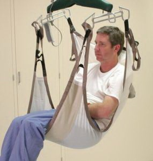 Ez Way Inc - 500211 Hourglass Sling With Head Support Large 190 to 320 lbs. Weight Capacity