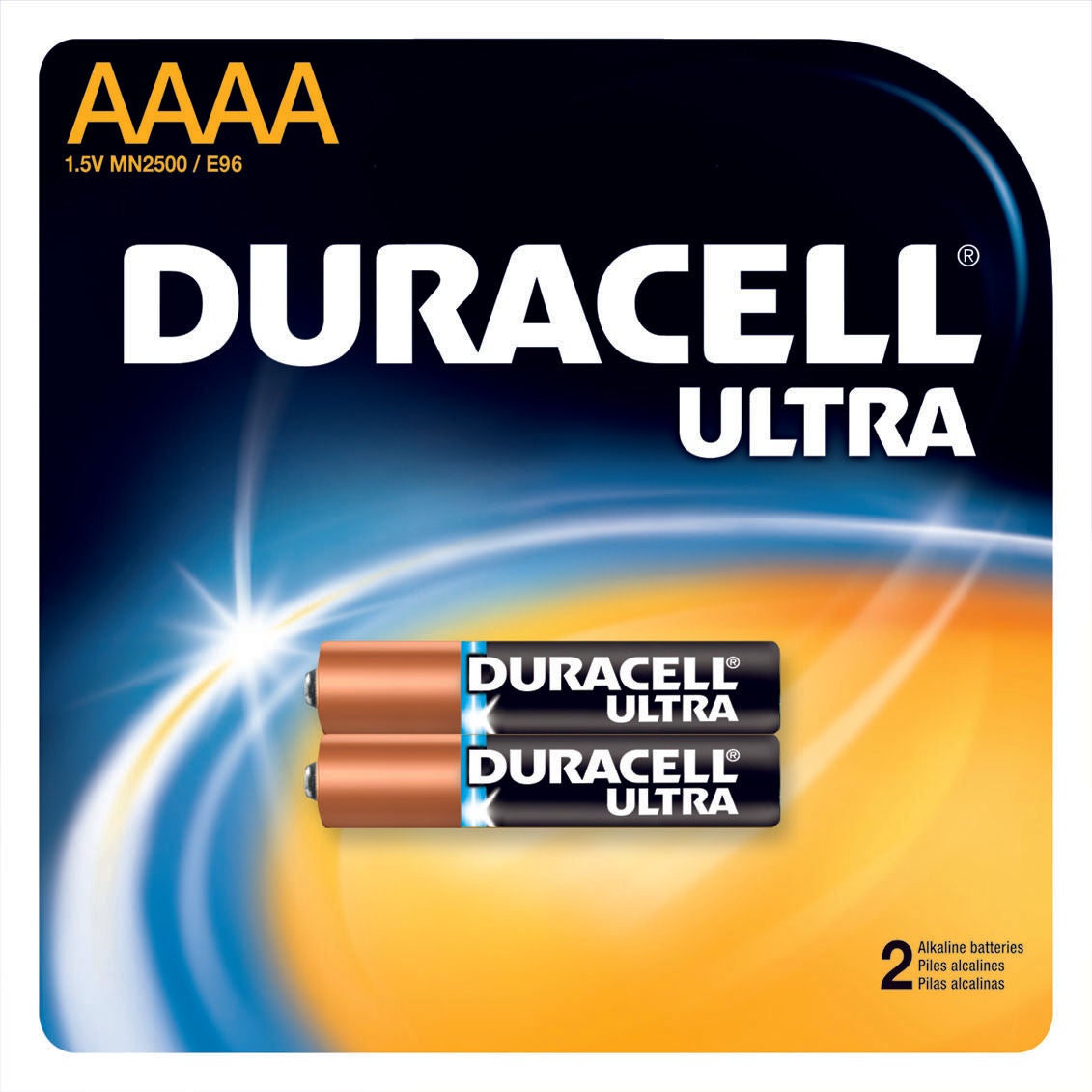 Duracell - MX2500B2PK Alkaline Battery Duracell® Ultra AAAA Cell 1.5 Volt Disposable 2 Pack
