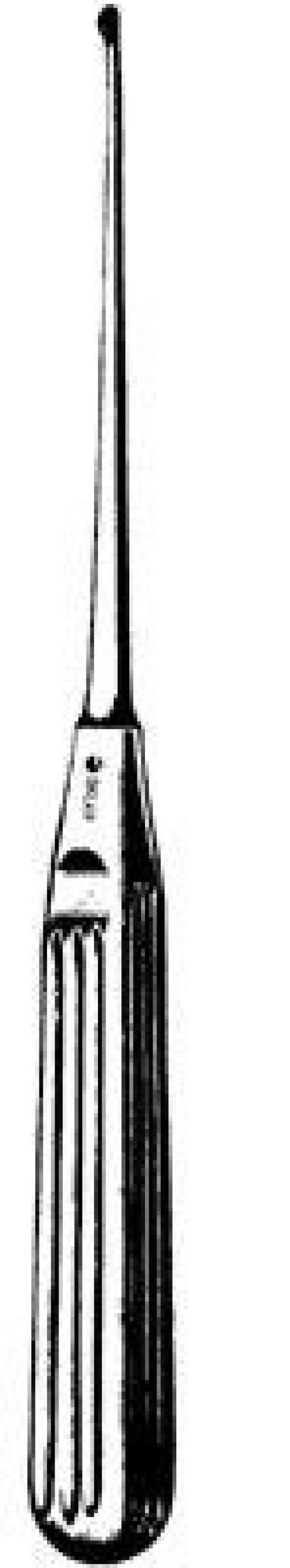 Sklar - 40-7380 Endaural Curette Sklar® Lempert 8 Inch Length Hollow Handle with Grooves Size 00000 Tip Straight Sharp Oval Cup Tip