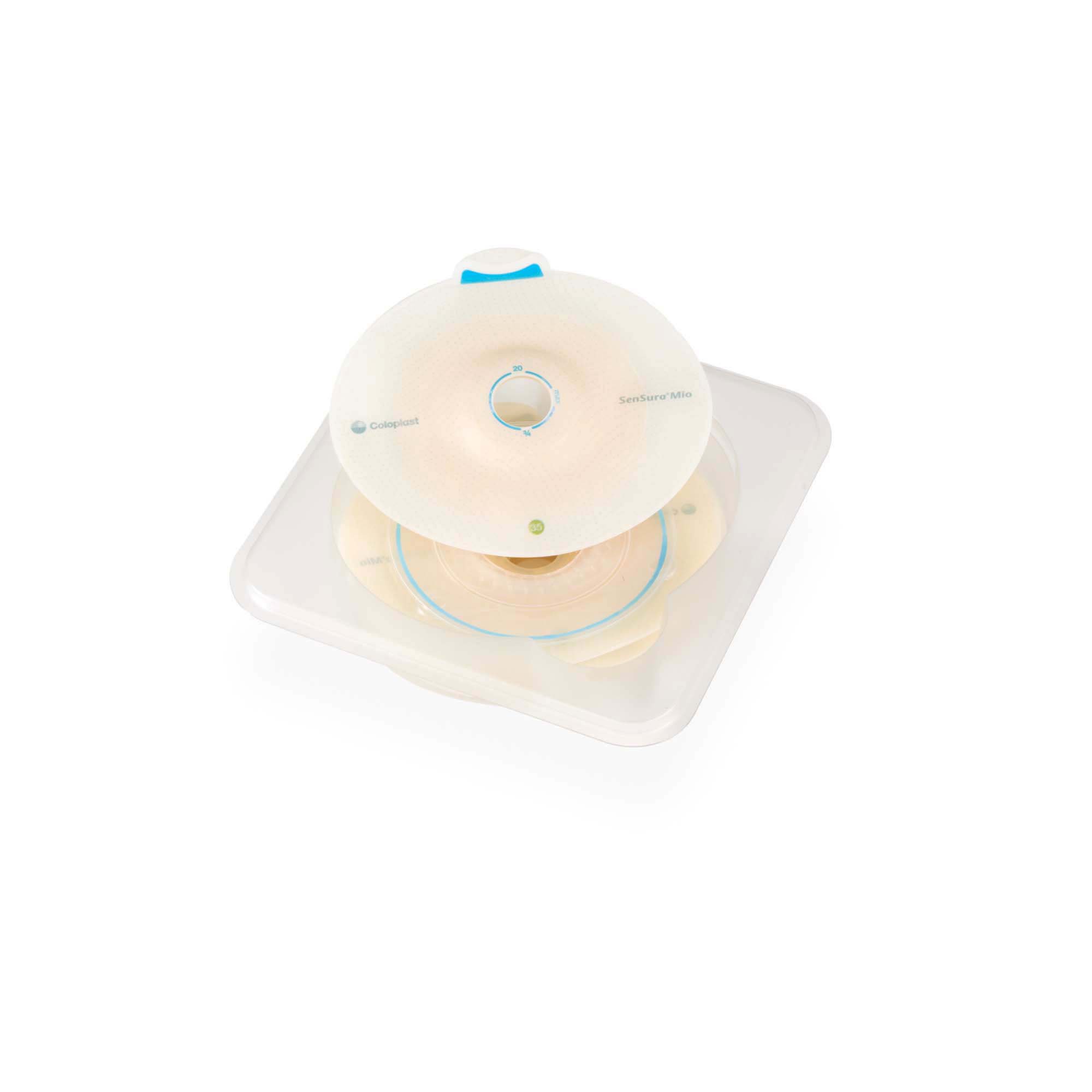 Coloplast 16486 - SenSura® Mio Flex Convex Light Ostomy Barrier, 28 mm Stoma Opening, Red Match - 5/Box