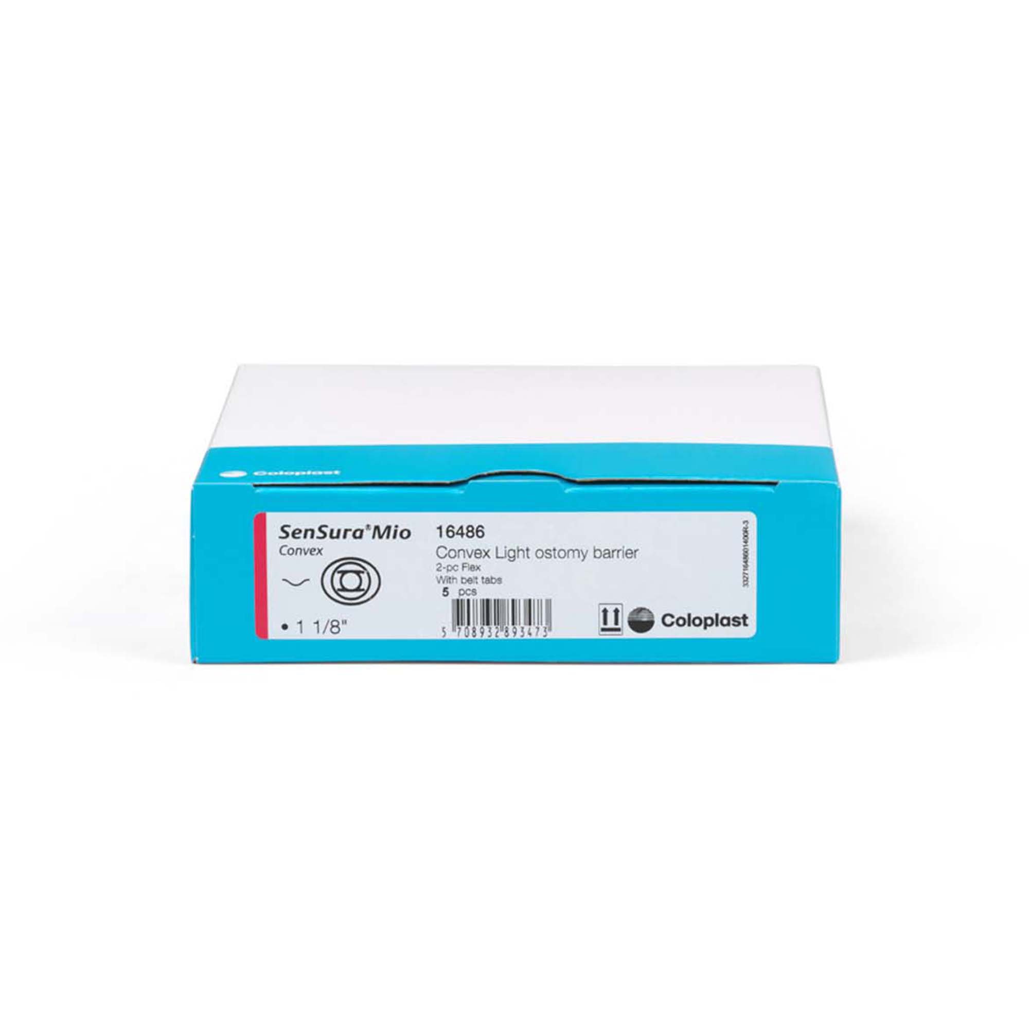 Coloplast 16486 - SenSura® Mio Flex Convex Light Ostomy Barrier, 28 mm Stoma Opening, Red Match - 5/Box
