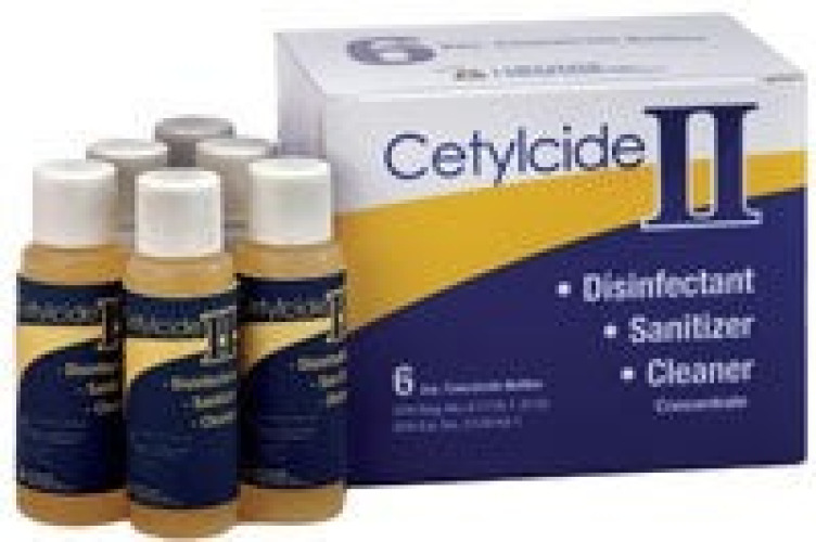 Cetylite - 0158 Surface Disinfectant Cetylcide-II® Quaternary Based Manual Pour Liquid Concentrate 0.5 oz. Bottle Lemon Scent NonSterile