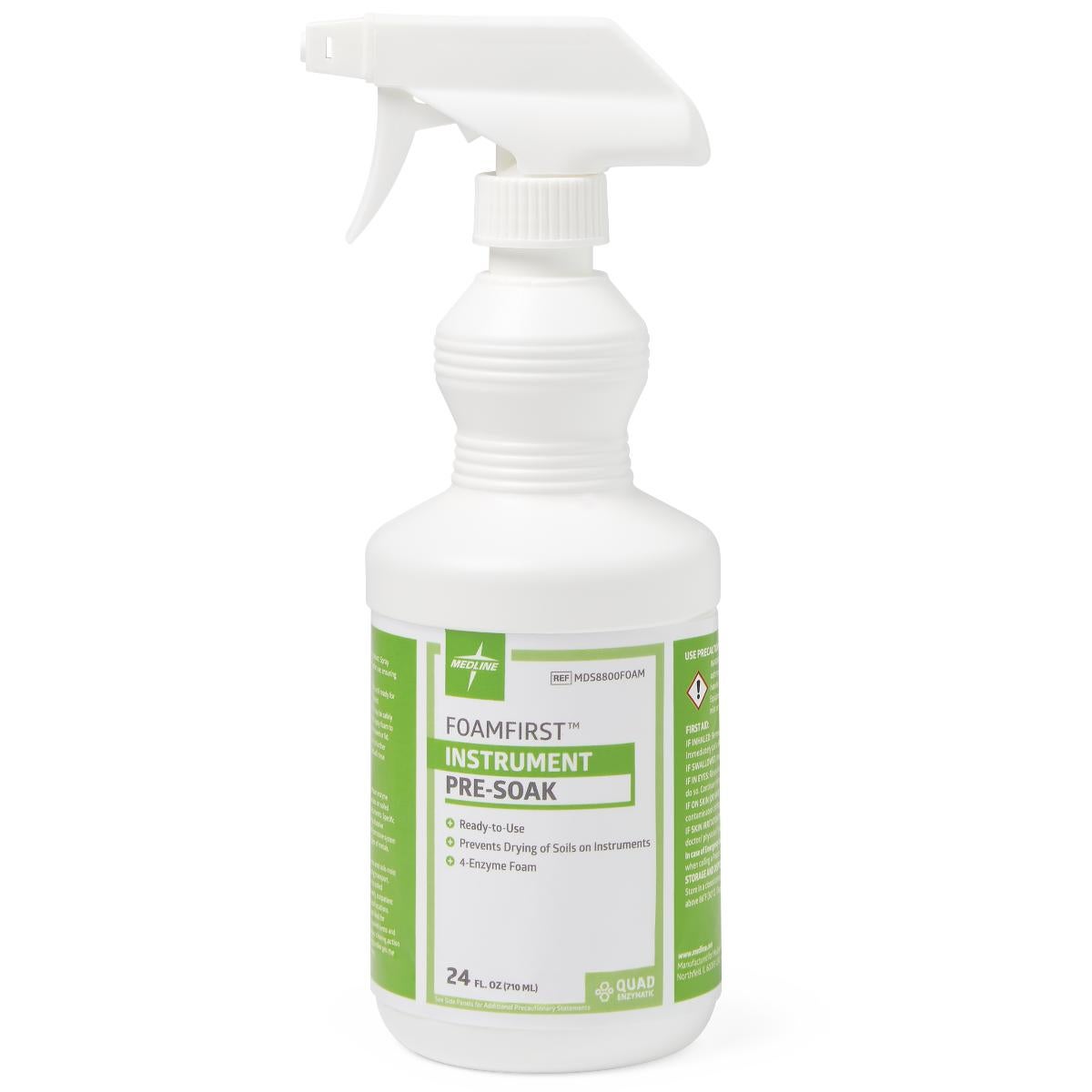 Medline - MDS8800FOAM Instrument Detergent FoamFirst™ Liquid RTU 24 oz. Spray Bottle Fresh Scent