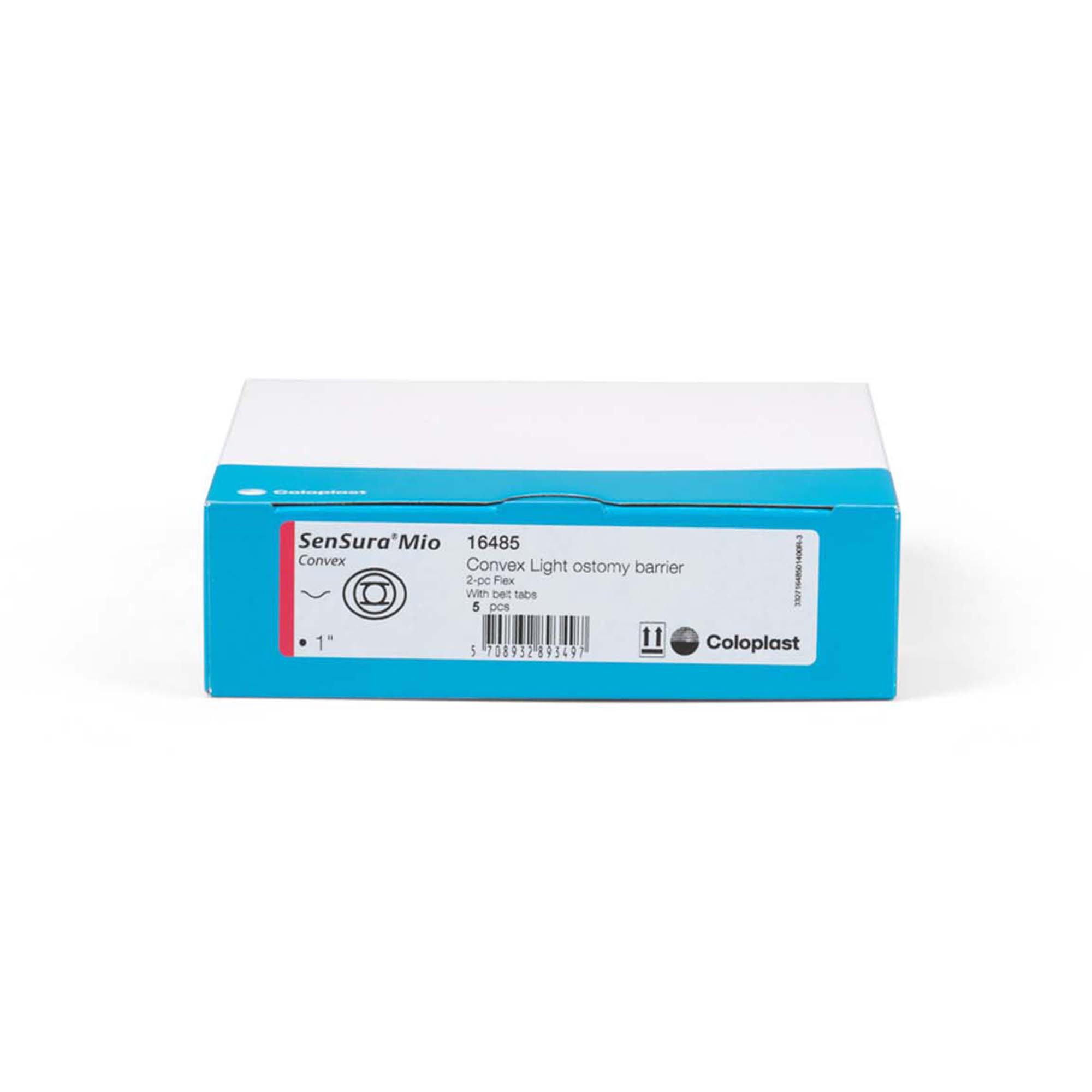 Coloplast 16485 - SenSura® Mio Flex Convex Light Ostomy Barrier, 25 mm Stoma Opening, Red Match - 5/Box
