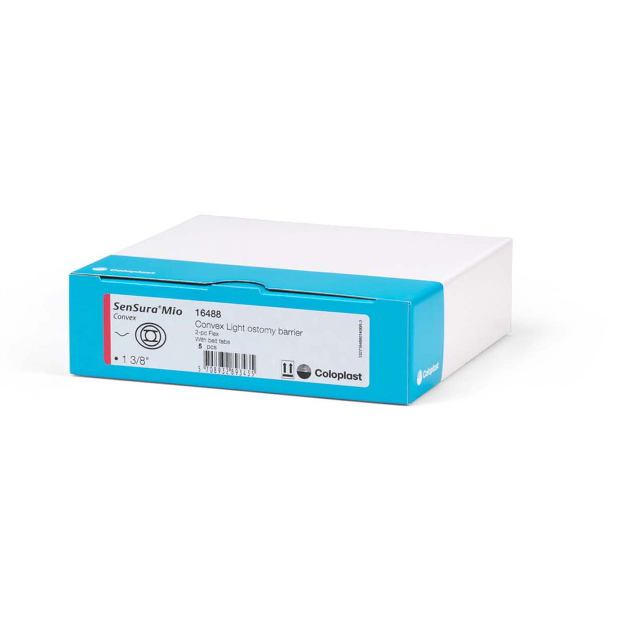 Coloplast 16488 - SenSura® Mio Convex Flex Ostomy Barrier, 35 mm Stoma Opening, Red Color Match - 5/Box