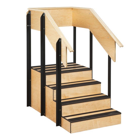 Clinton Industries - 4-5501-36 One-Sided Staircase 24 X 24 X 36 Inch Platform, 6 X 10 X 36 Inch Step