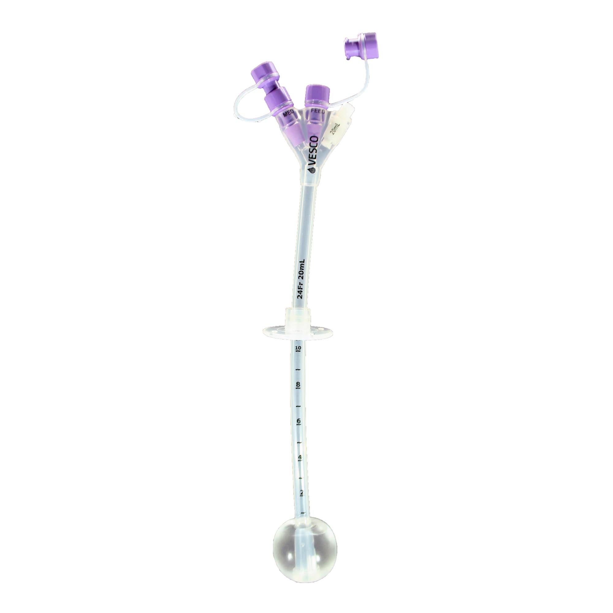 Vesco Medical - VED-224 Gastrostomy Feeding Tube Vesco Medical™ 24 Fr. Silicone