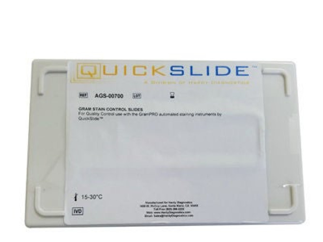 Hardy Diagnostics - QS0700 Gram Stain Control QSlide™ PROBond Staphylococcus Aureus / E. coli Positive Level 50 Slides