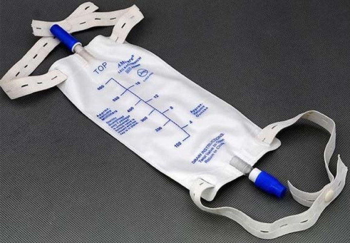 Amsino International - AS307N Urinary Leg Bag AMSure® Anti-Reflux Valve Sterile 900 mL Vinyl