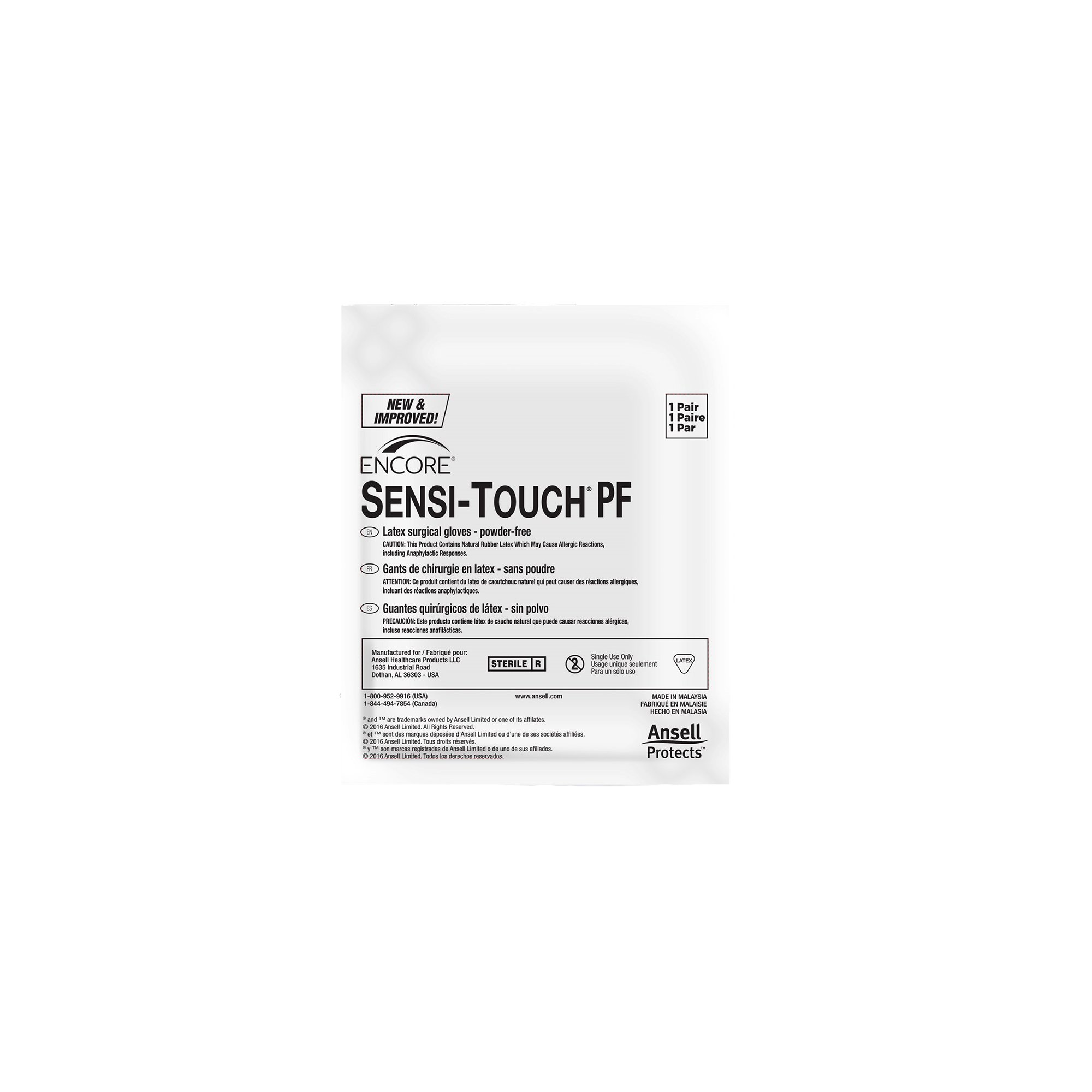 ENCORE Sensi-Touch PF Surgical Glove 7822PF by Ansell