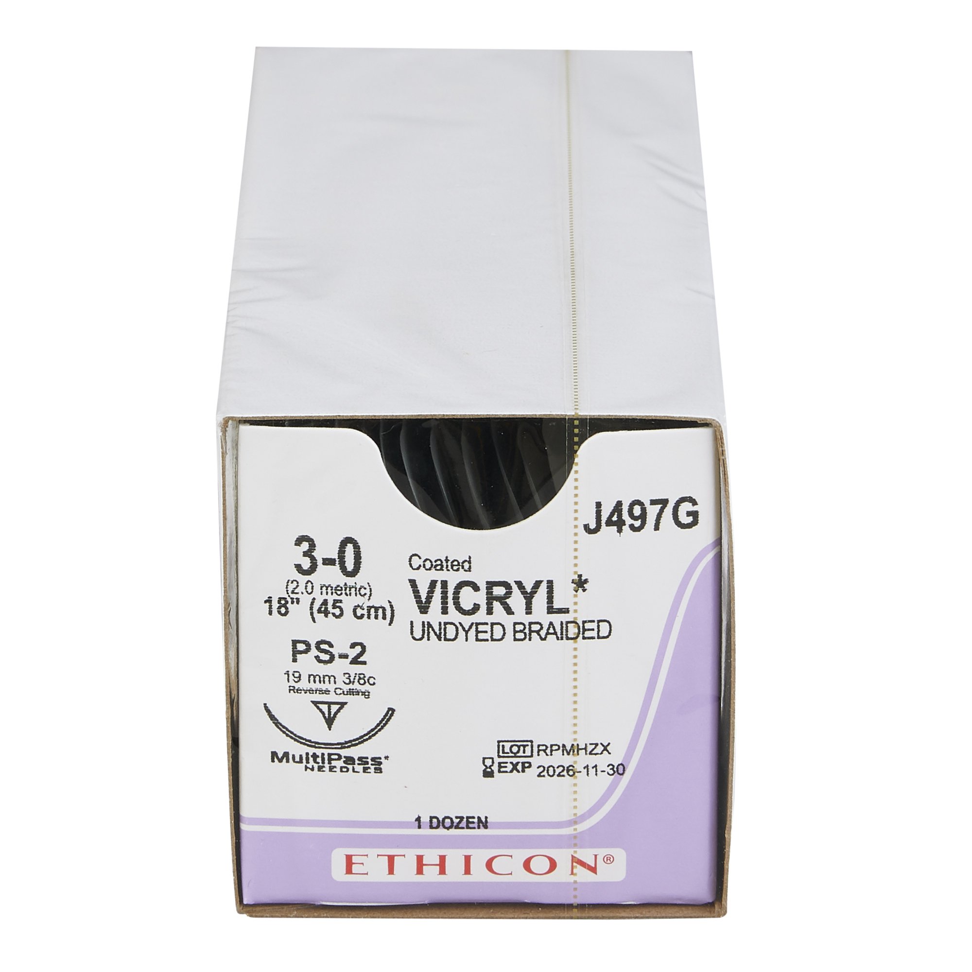 J & J Healthcare Systems - J497G Coated Vicryl™ Suture with PS-2 Needle