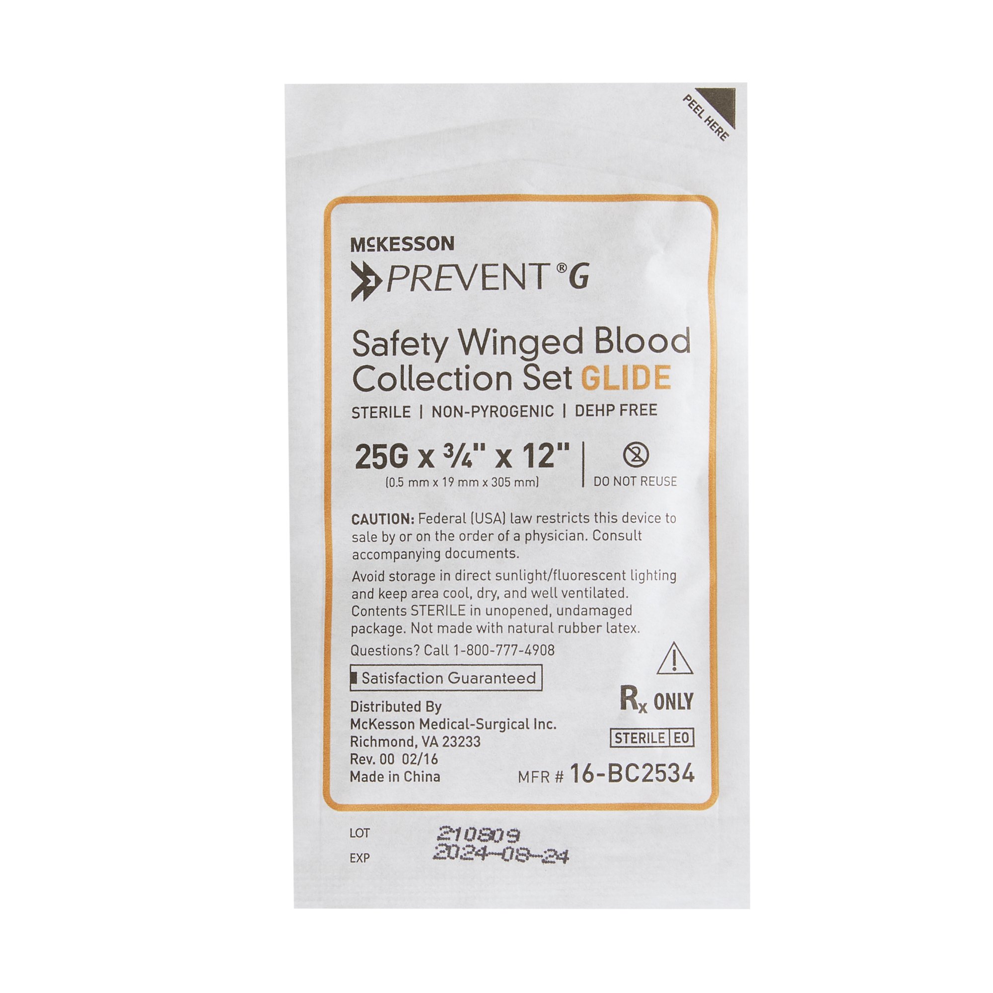 McKesson Prevent G Blood Collection Set 16-BC2534 by McKesson Brand