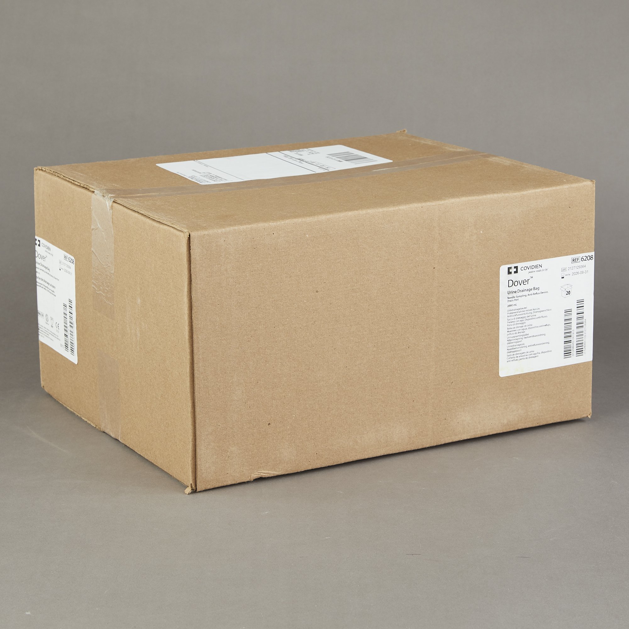 Cardinal 6208- - Dover™ Mono-Flo Urinary Drain Bag, Needle Port - 1/Each, 20/Case