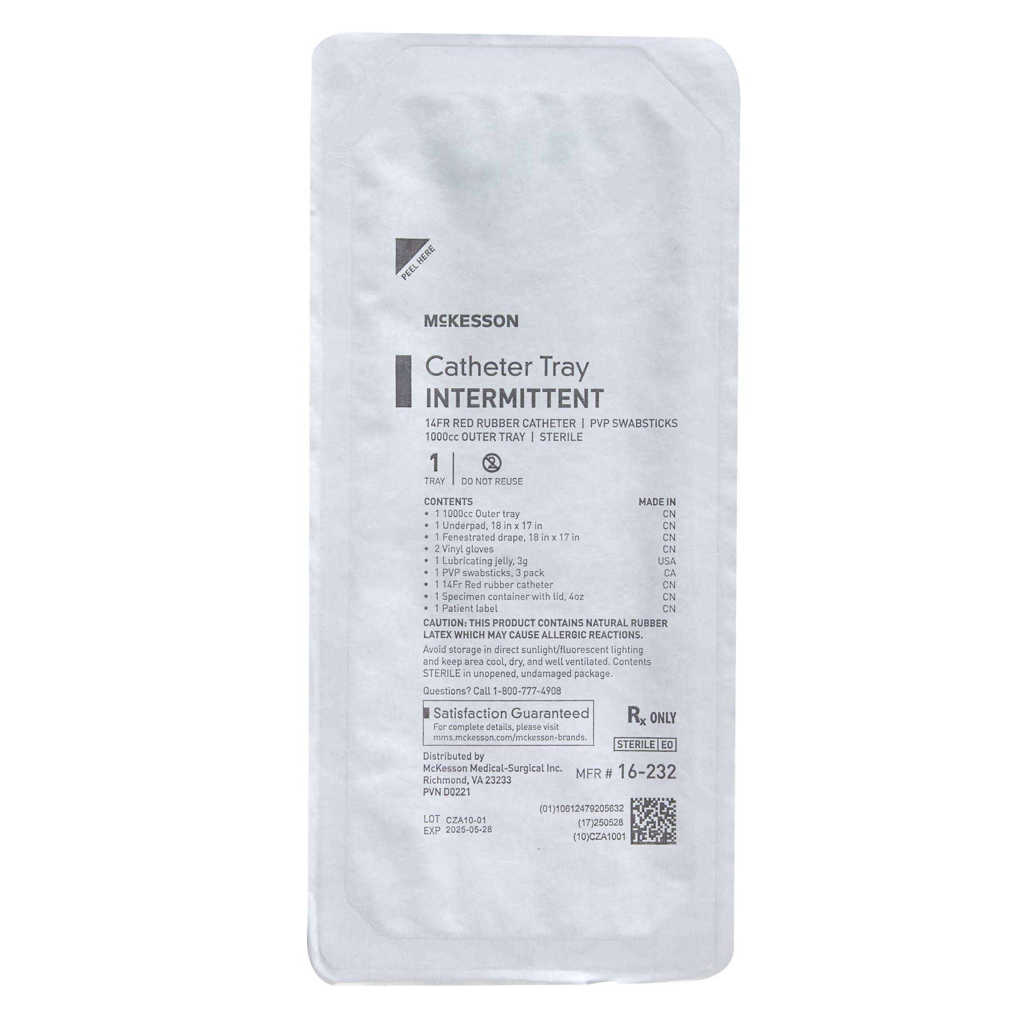 McKesson Brand - 16-232 McKesson Intermittent Catheter Tray