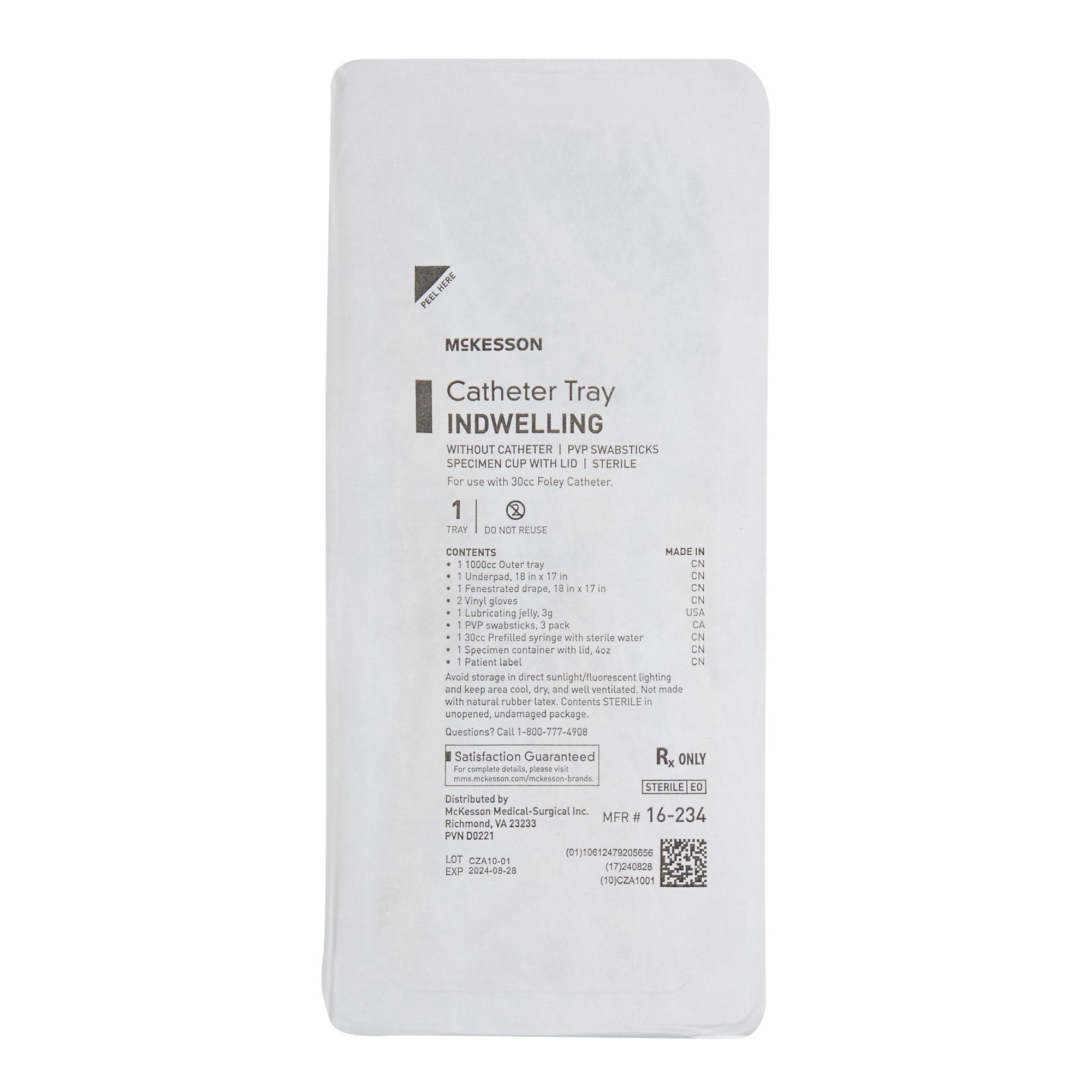McKesson Brand - 16-234 McKesson Indwelling Catheter Tray With Specimen Container