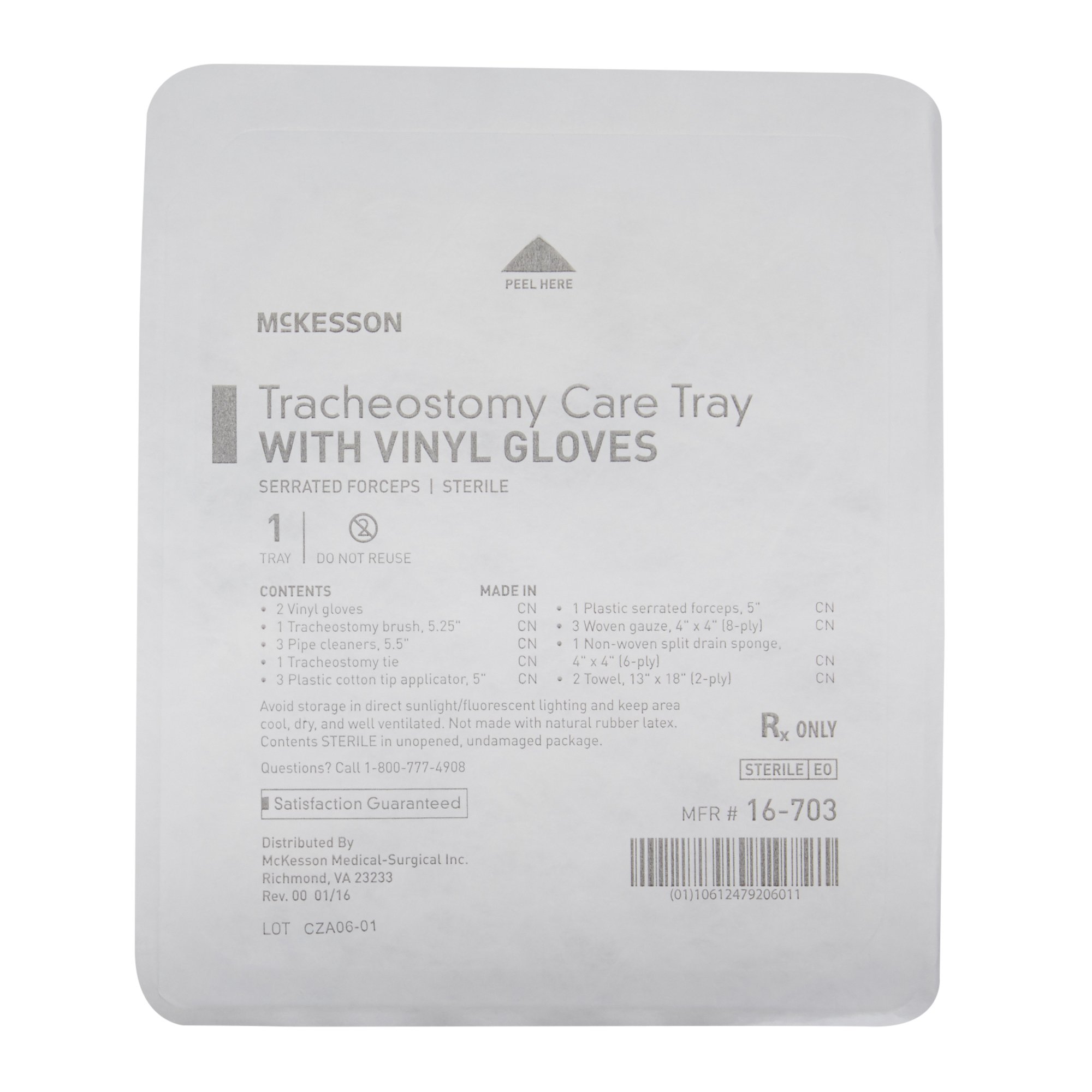 McKesson Brand 16-703 - McKesson Tracheostomy Care Tray - 1/Each