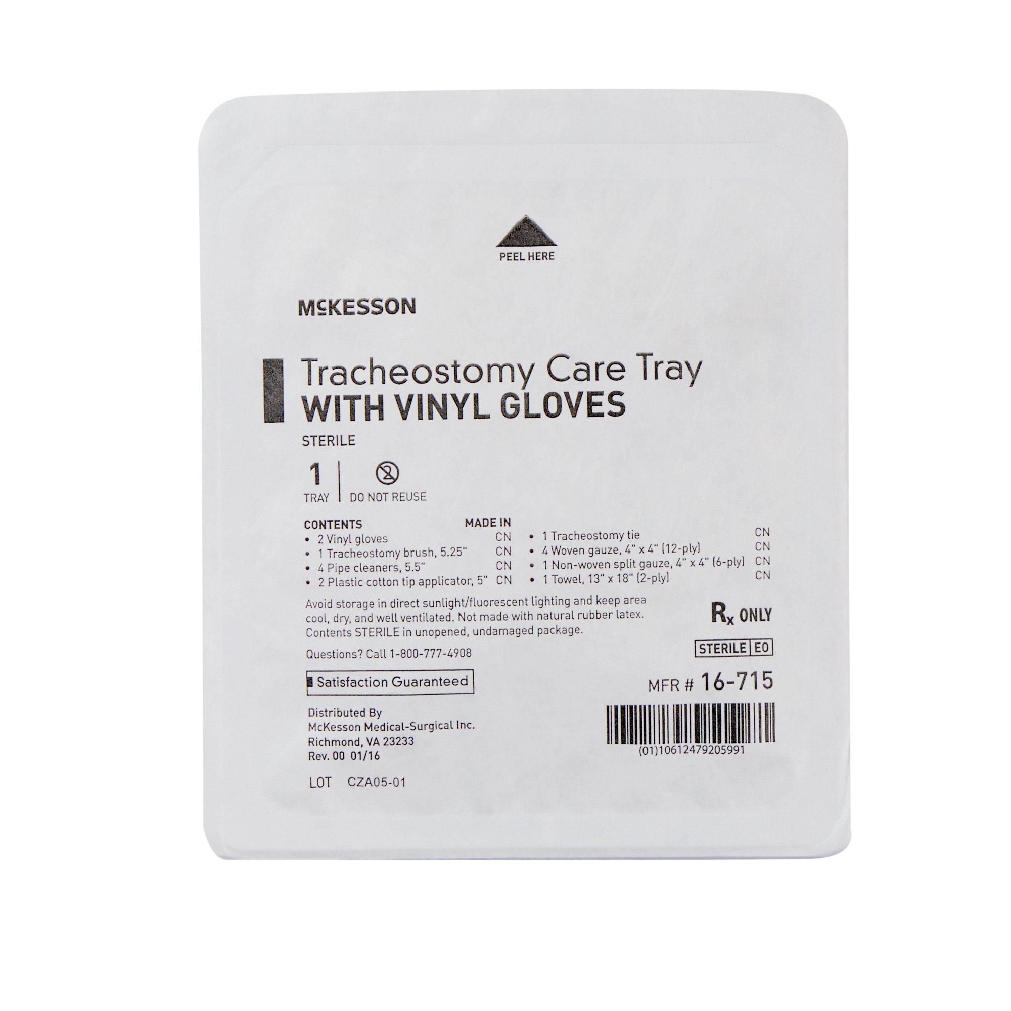 McKesson Brand - 16-715 McKesson Tracheostomy Care Tray