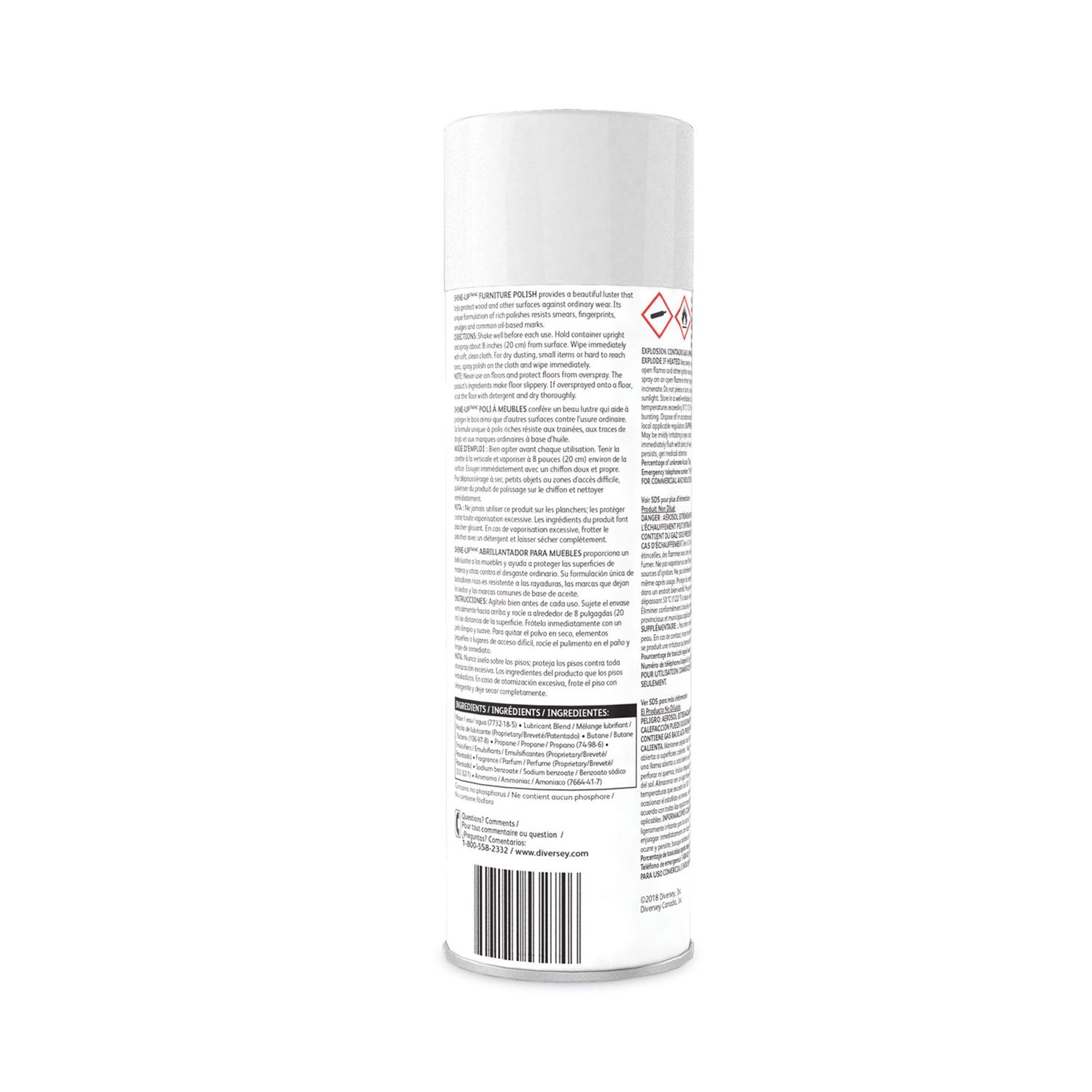 Essendant Co-United Stationers - DVO95765571 Furniture Polish Diversey™ Shine-Up™ Aerosol Spray Liquid 13.8 oz. Can Lemon Scent NonSterile