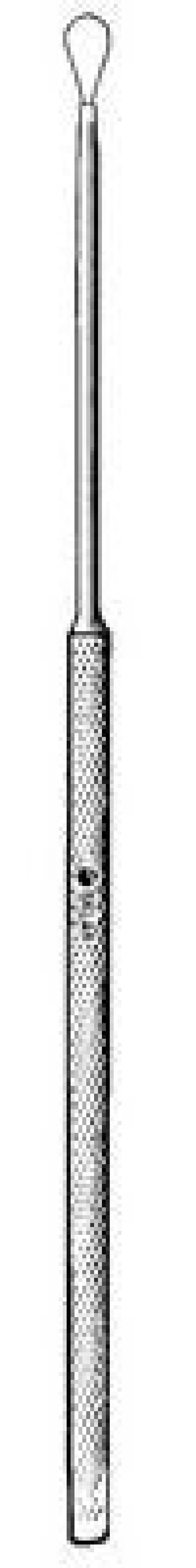 Sklar - 21-176 Ear Curette Econo™ Billeau 6-1/2 Inch Length Round Knurled Handle Small Tip Flexible Oval Loop Tip